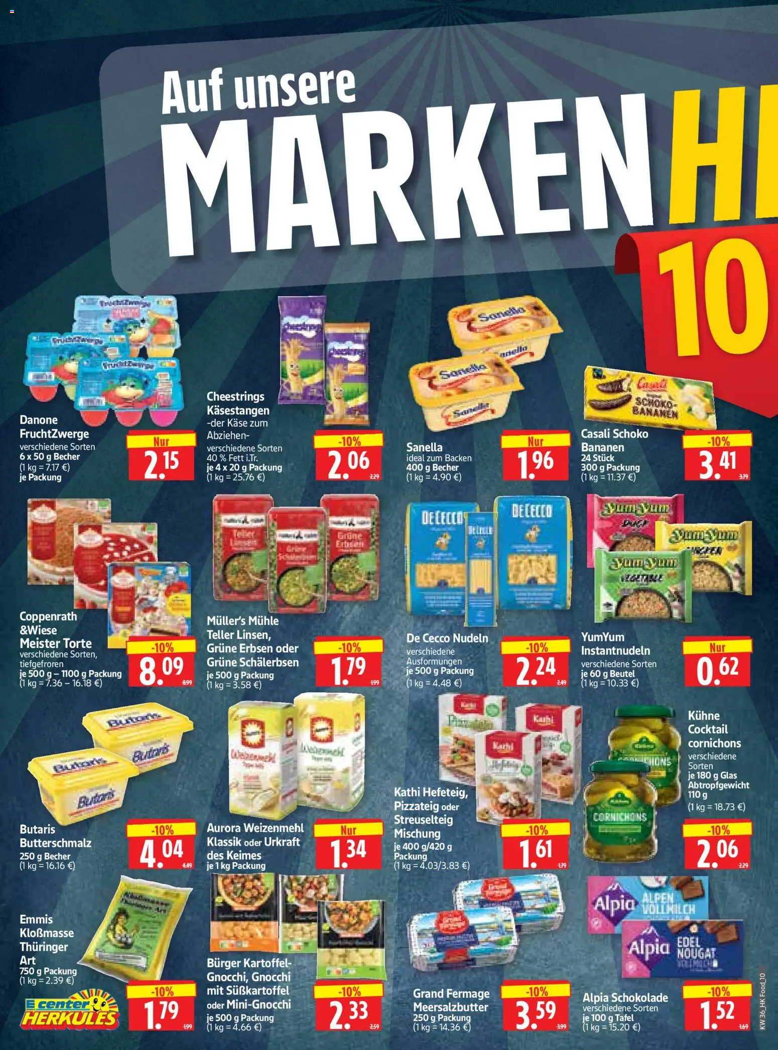 HERKULES Prospekt – gültig ab 31.08.2026 | Seite: 10 | Produkte: Butterschmalz, Burger, Weizenmehl, Sanella