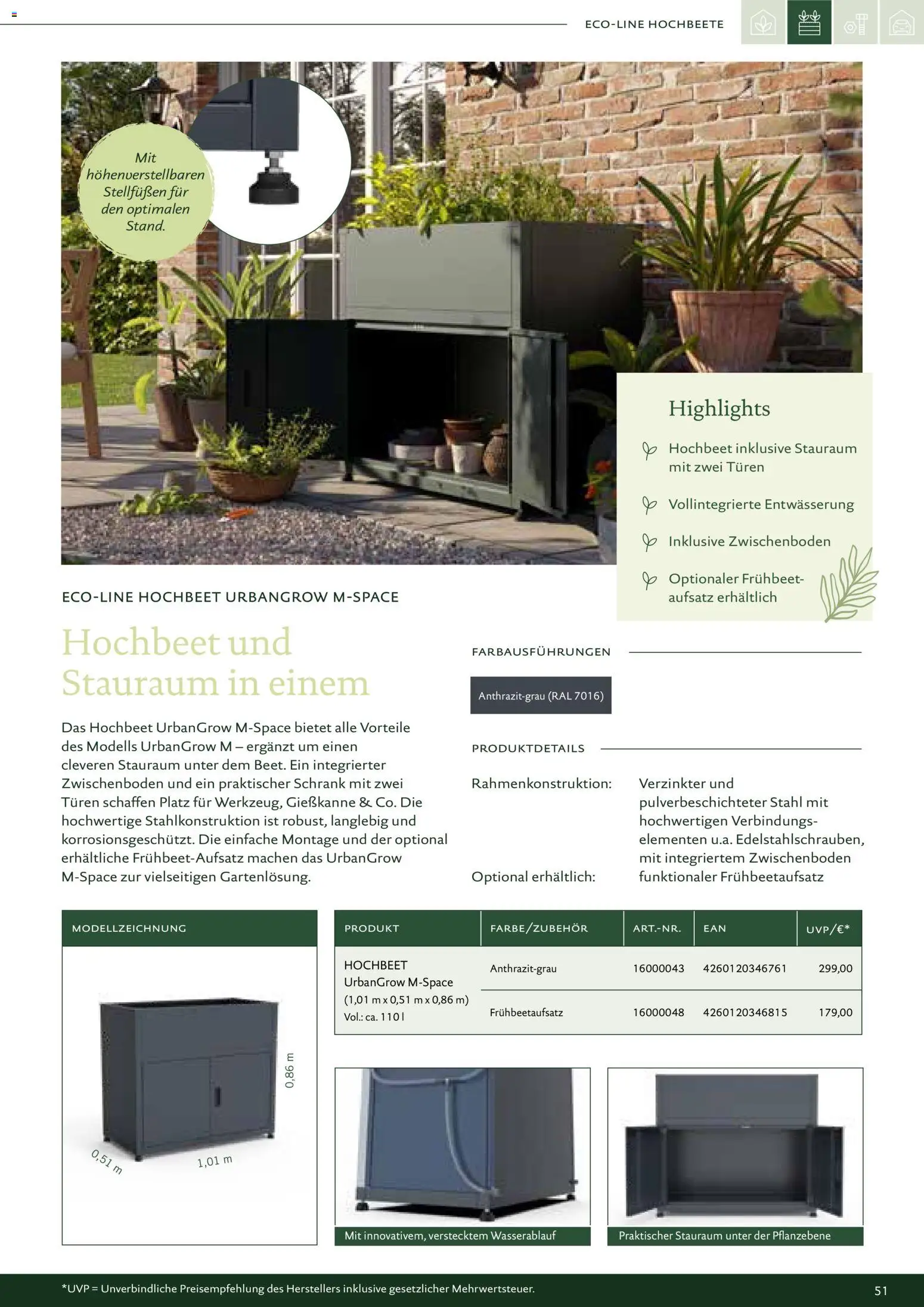 Dehner KGT – Kreative Gartentechnik – gültig ab 01.01.2026 | Seite: 51 | Produkte: Hochbeet, Schrank