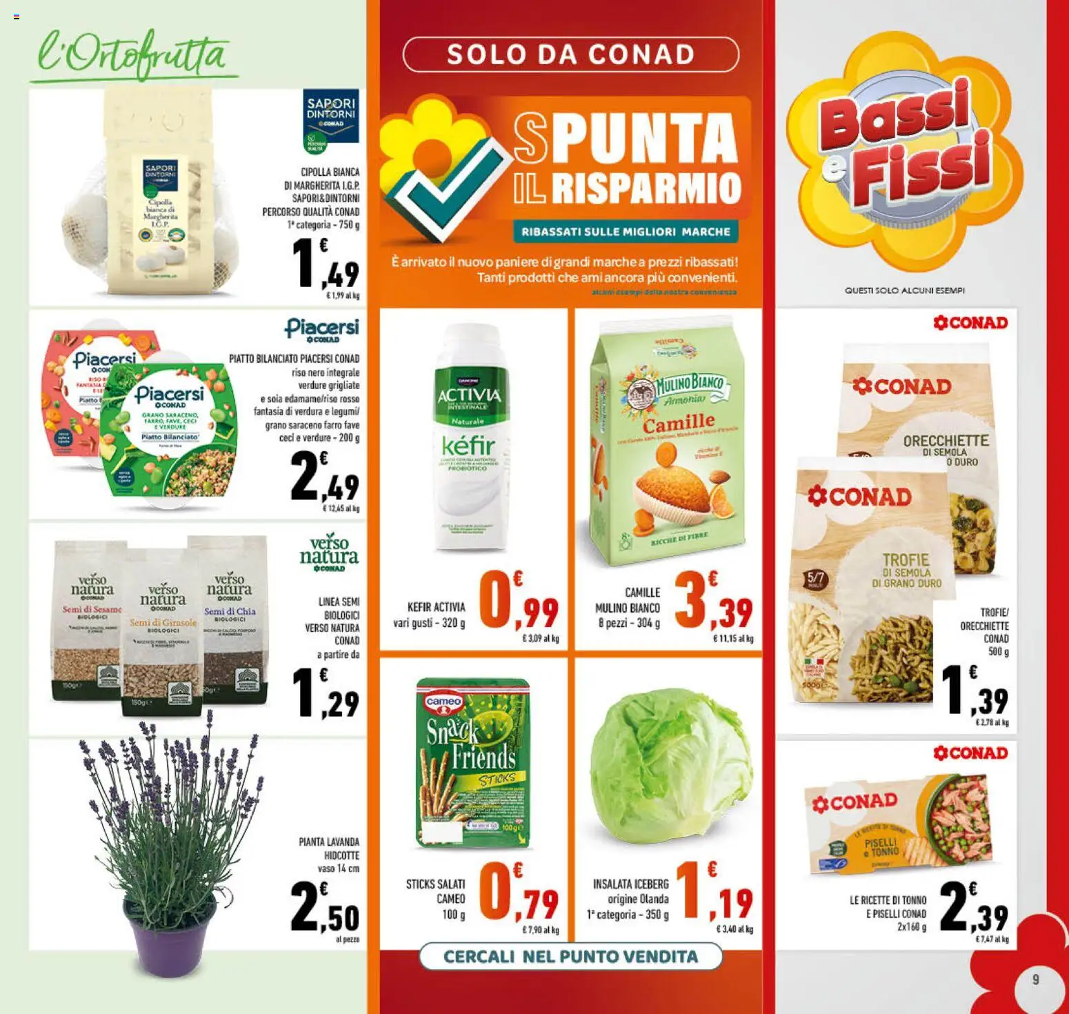 Volantino Conad del 04.06.2026 | Pagina: 9 | Prodotti: Insalata, Pasta, Lavanda, Farro
