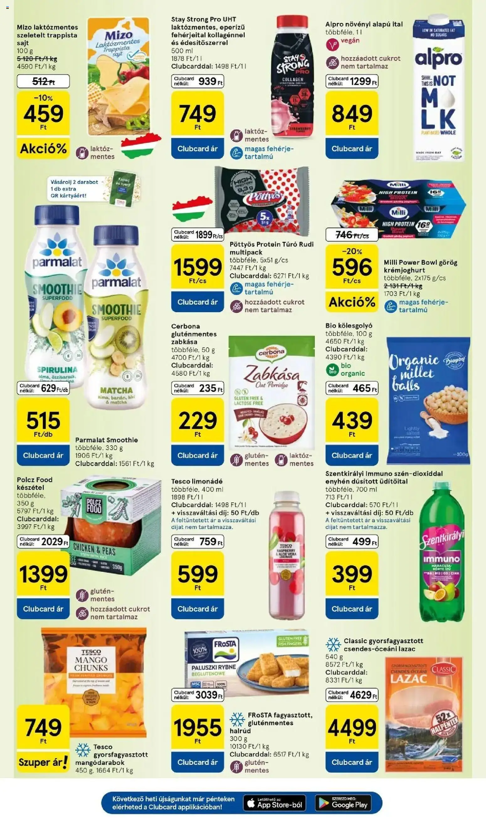 Tesco akciós ujság - amely érvényes a következő dátumtól: 10.06.2026 | Oldal: 5 | Termékek: Alpro, Protein, Smoothie, Készétel