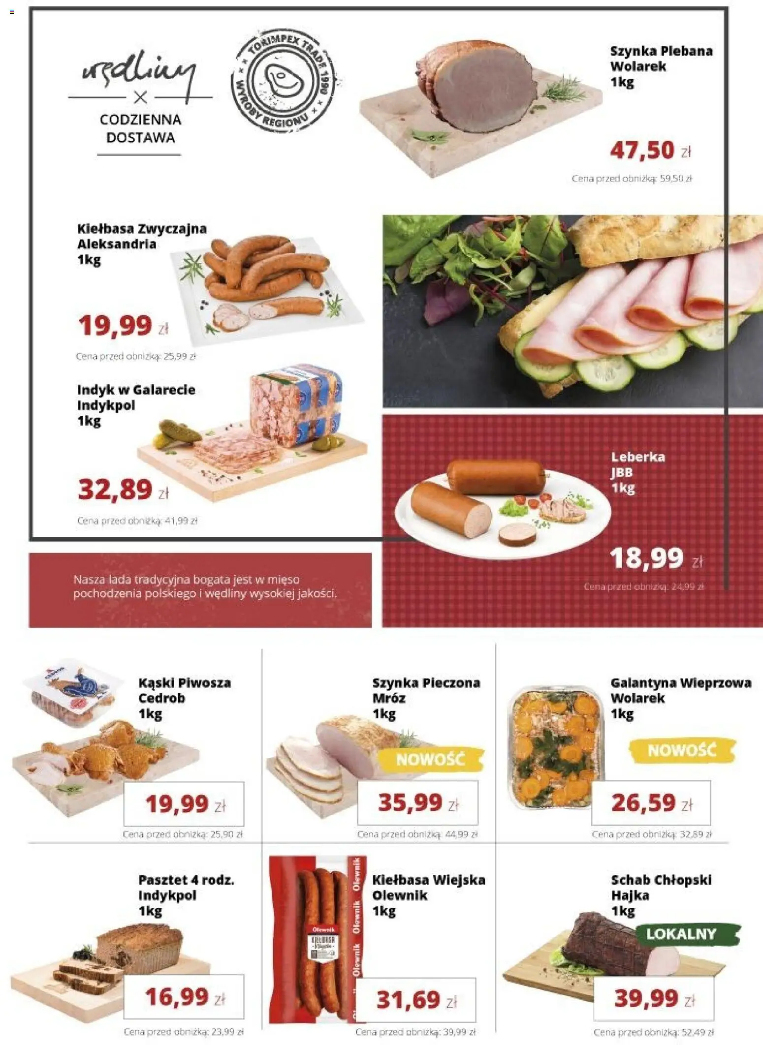 Torimpex gazetka od 05.10.2026 | Strona: 4 | Produkty: Schab, Mięso, Szynka, Wędliny