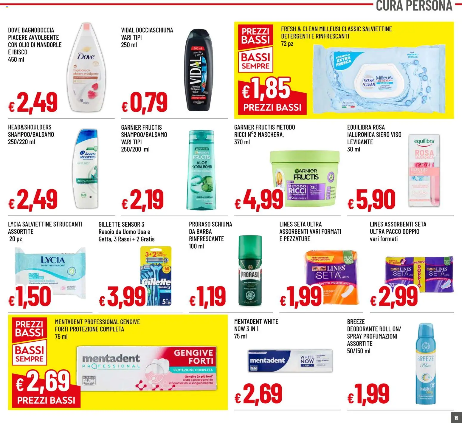 Volantino Famila del 04.06.2026 | Pagina: 19 | Prodotti: Maschera, Rasoio, Deodorante, Acqua