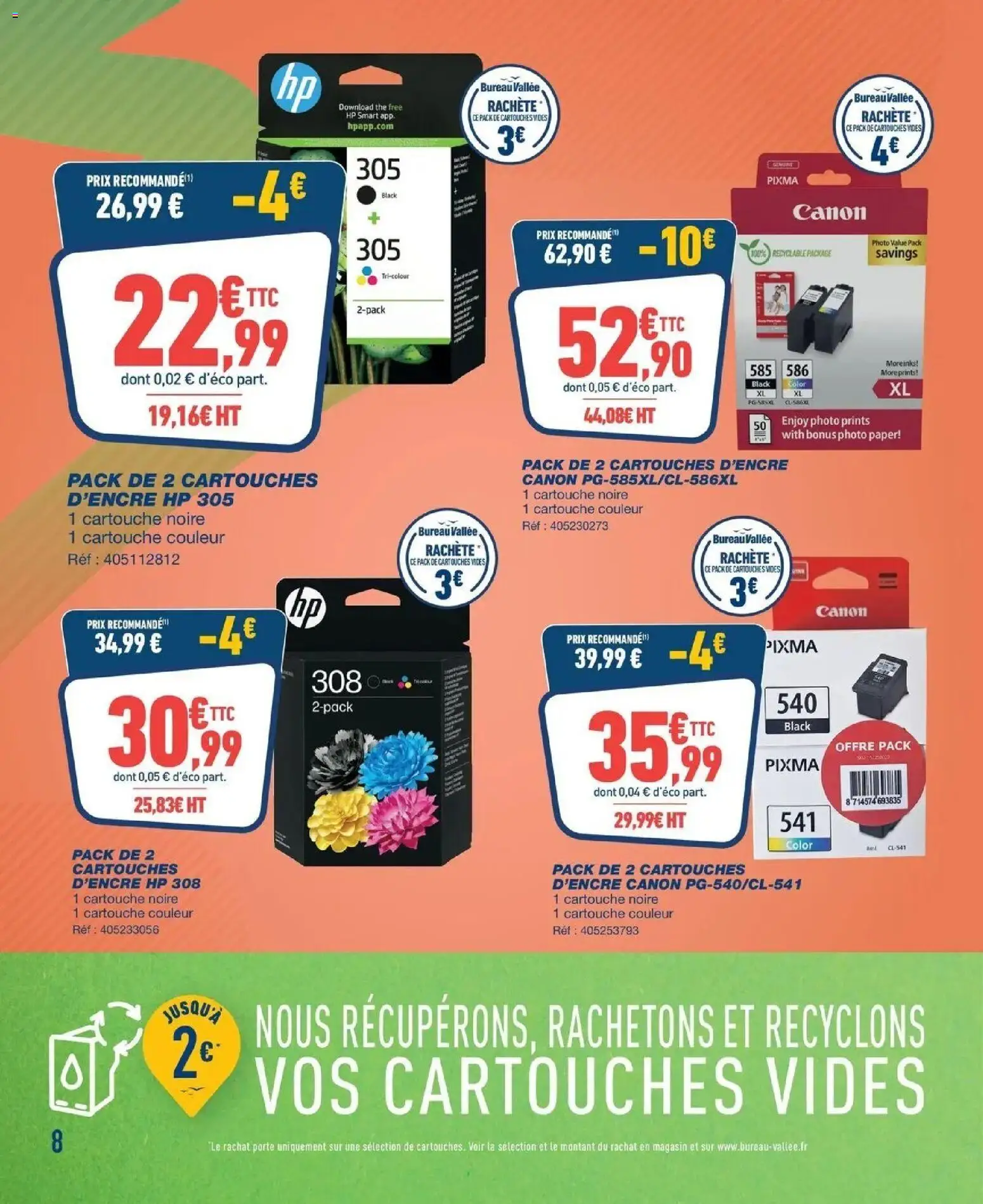 Bureau Vallée - Prix en folie! à partir du 02/11/2026 - promo en ligne | Page: 8 | Produits: Bureau, Cartouches d'encre Canon, Cartouche, Thé