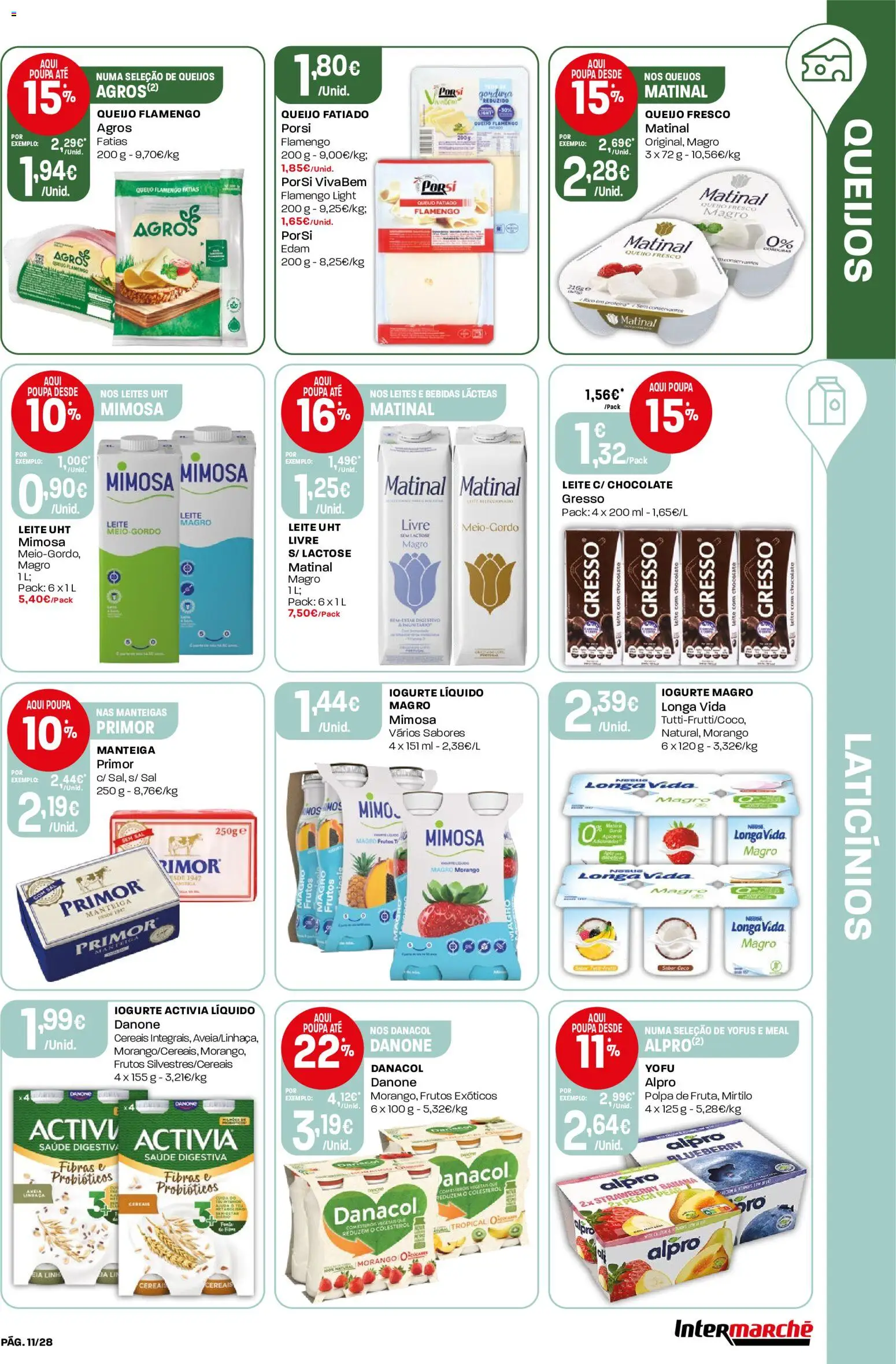 Intermarché Folheto Contact │ válido de 30/07/2026 | Página: 11 | Produtos: Probióticos, Leite, Cereais, Iogurte liquido