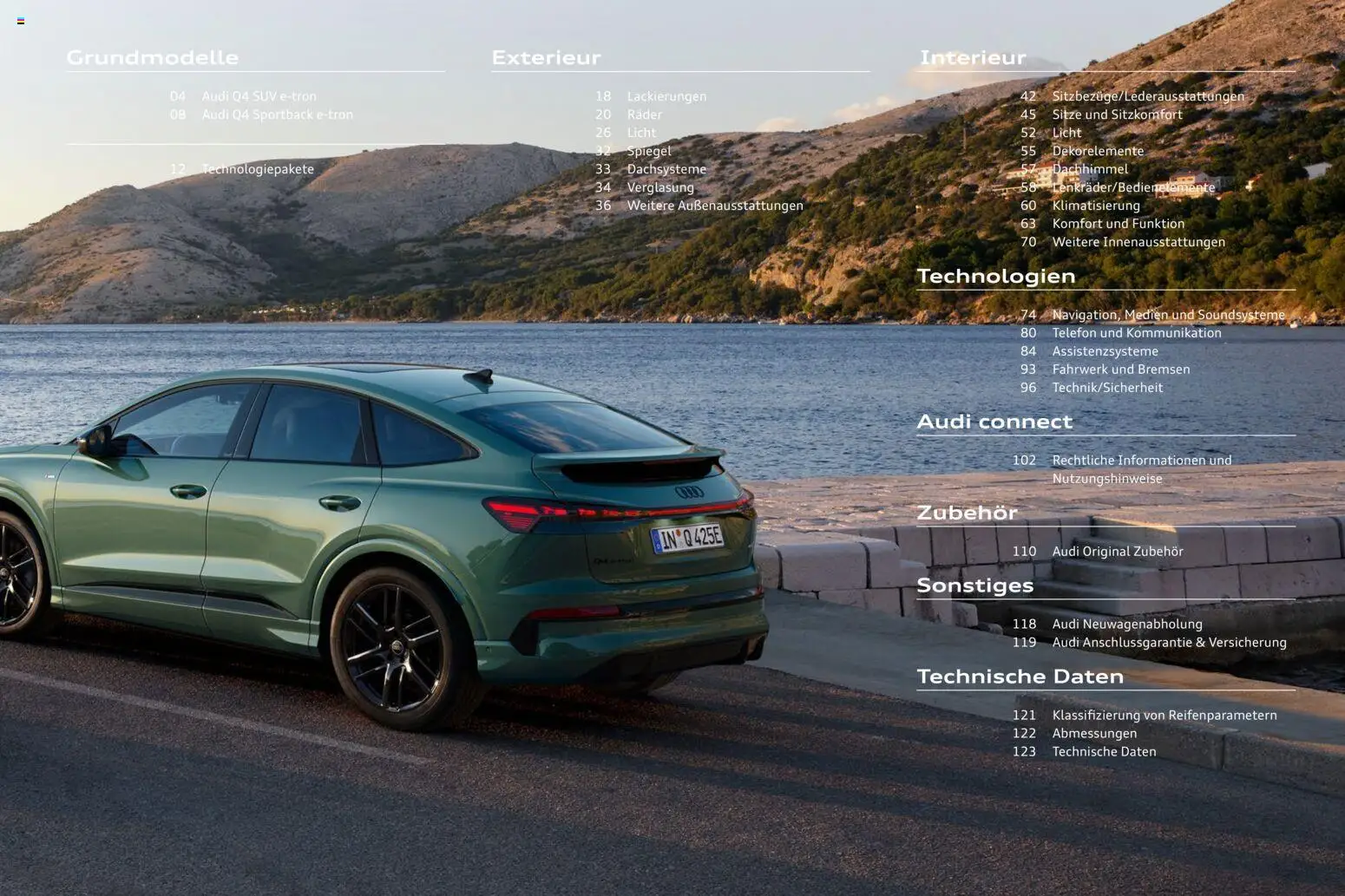 Audi Q4 e-tron / Q4 Sportback e-tron – gültig ab 03.09.2026 | Seite: 3 | Produkte: Spiegel, Telefon