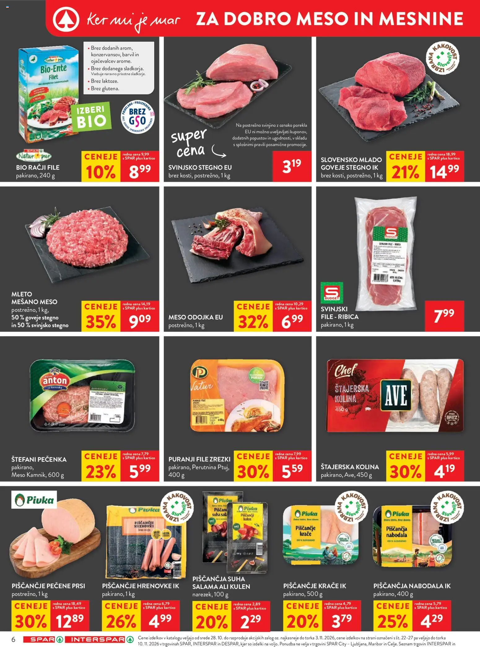Novi Spar katalog ponudbe – veljaven od 28.10.2026 | Stran: 9