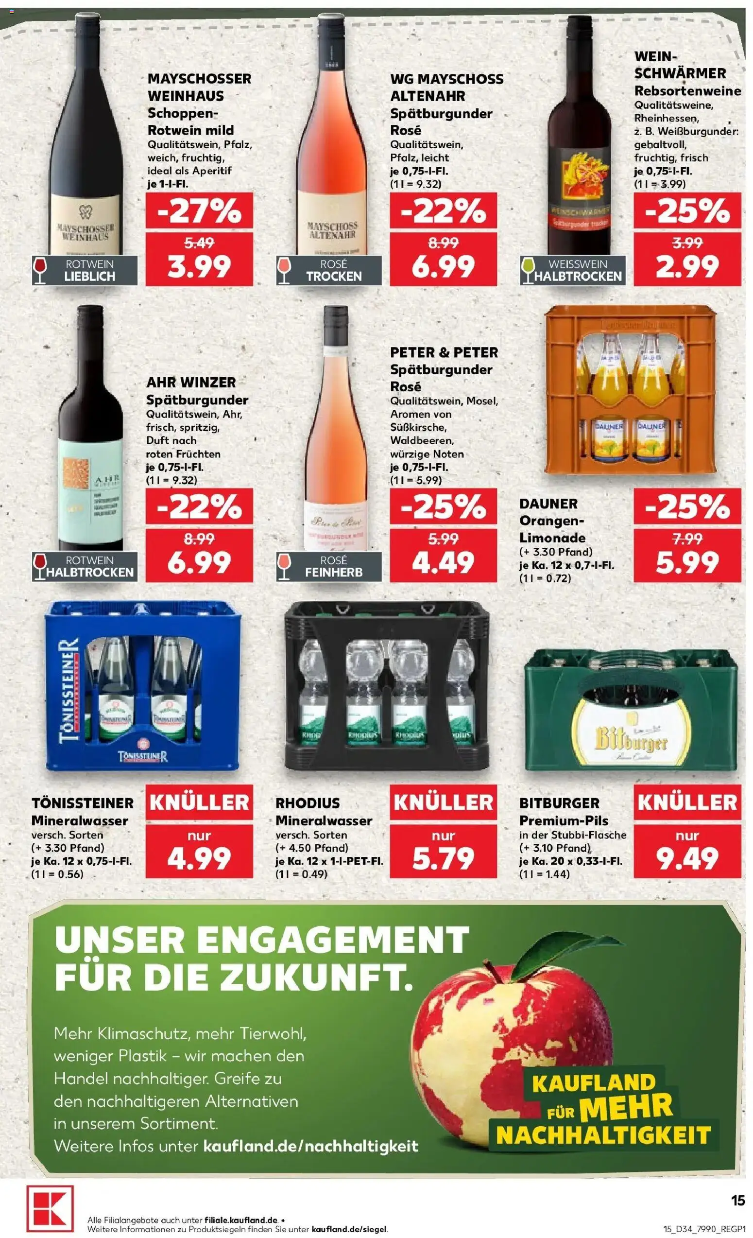 Prospekt Kaufland ab 20.08.2026 » Angebote Online zum Blättern | Seite: 15 | Produkte: Duft, Orangen, Limonade, Wein