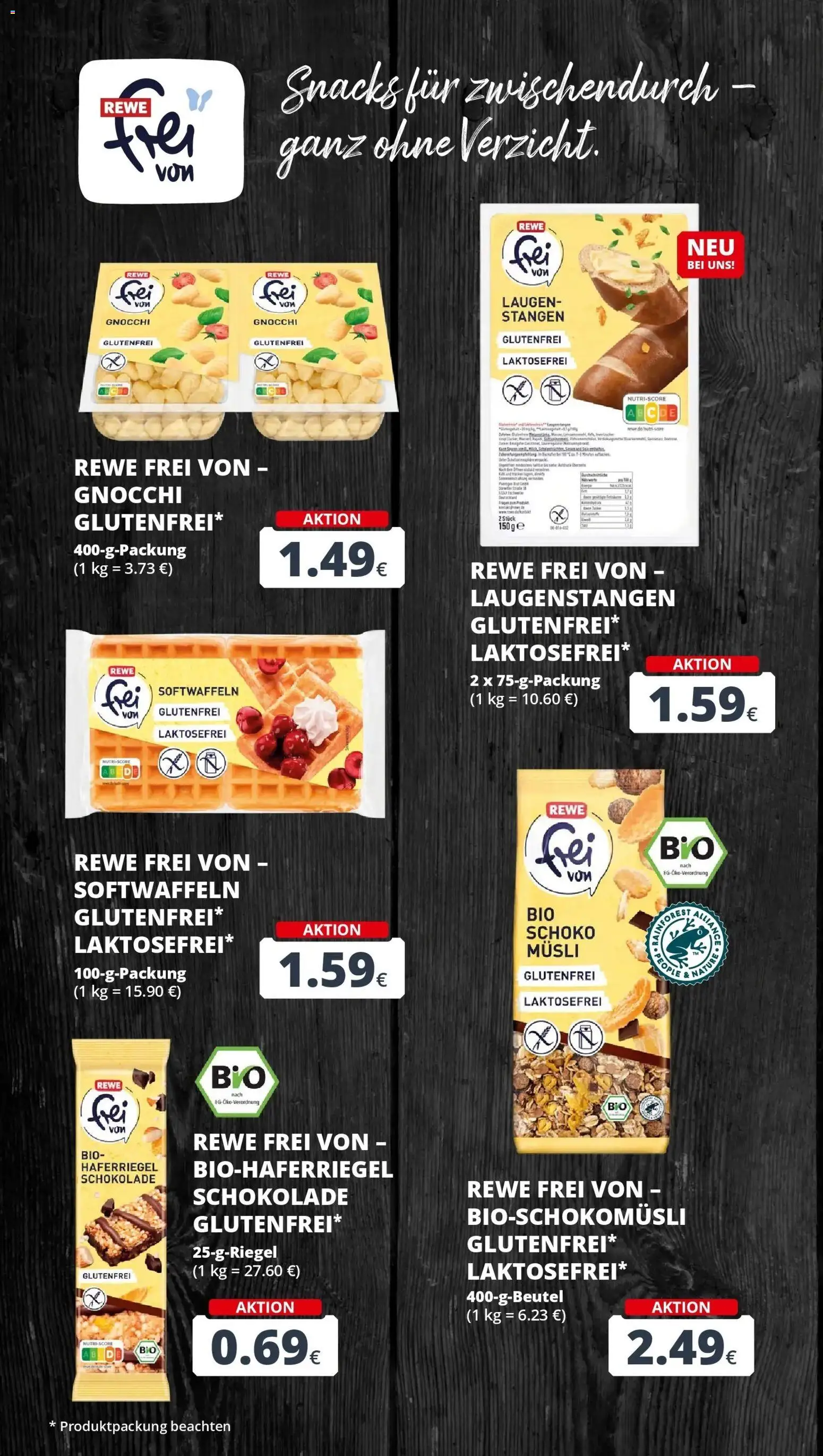 REWE Prospekt ab 10.08.2026 zum Blättern » Angebote | Seite: 22 | Produkte: Musli, Gnocchi, Schokolade