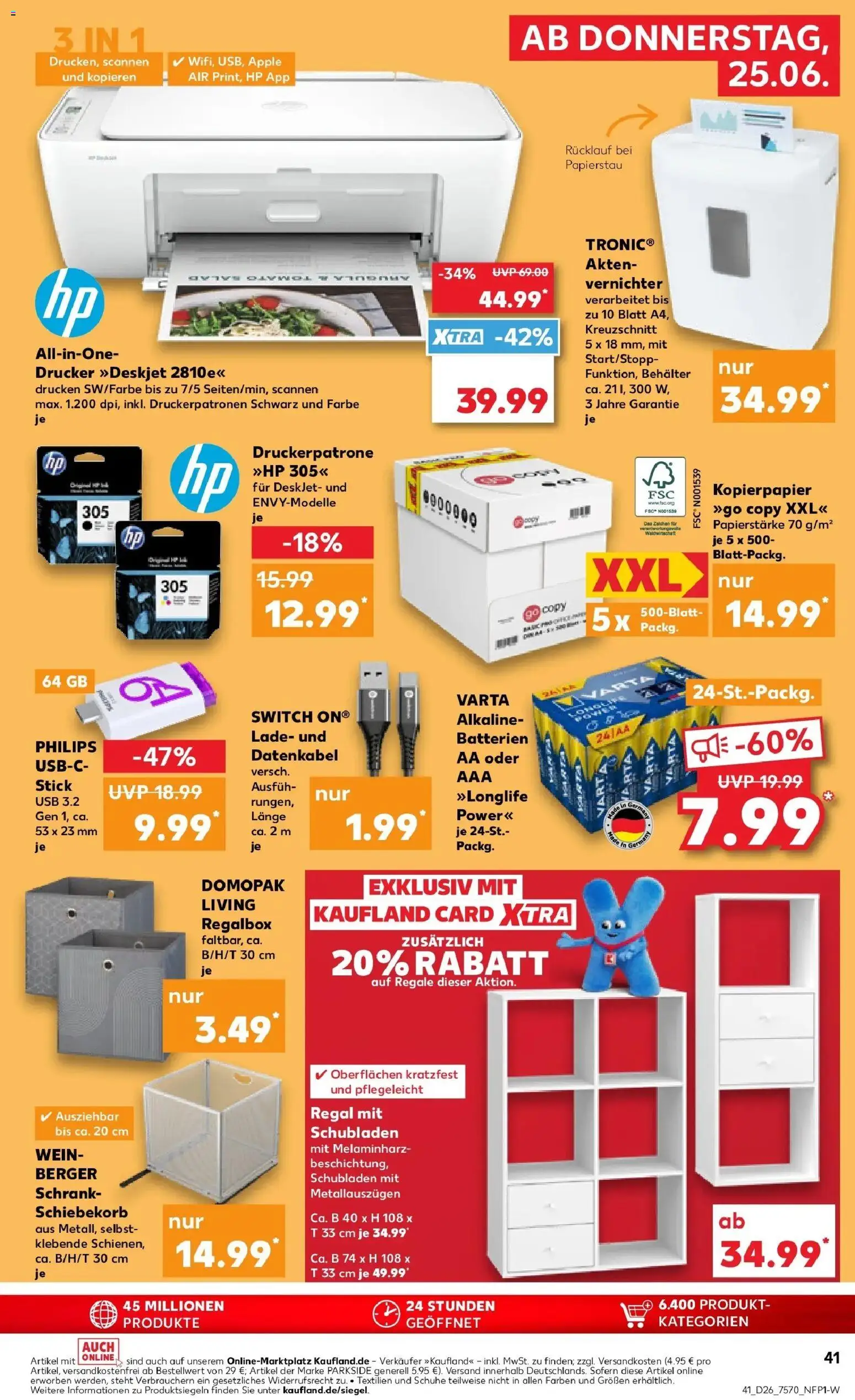 Kaufland Prospekt Straelen – gültig ab 22.06.2026 | Seite: 58 | Produkte: Aktenvernichter, Batterien, Apple, Usb stick