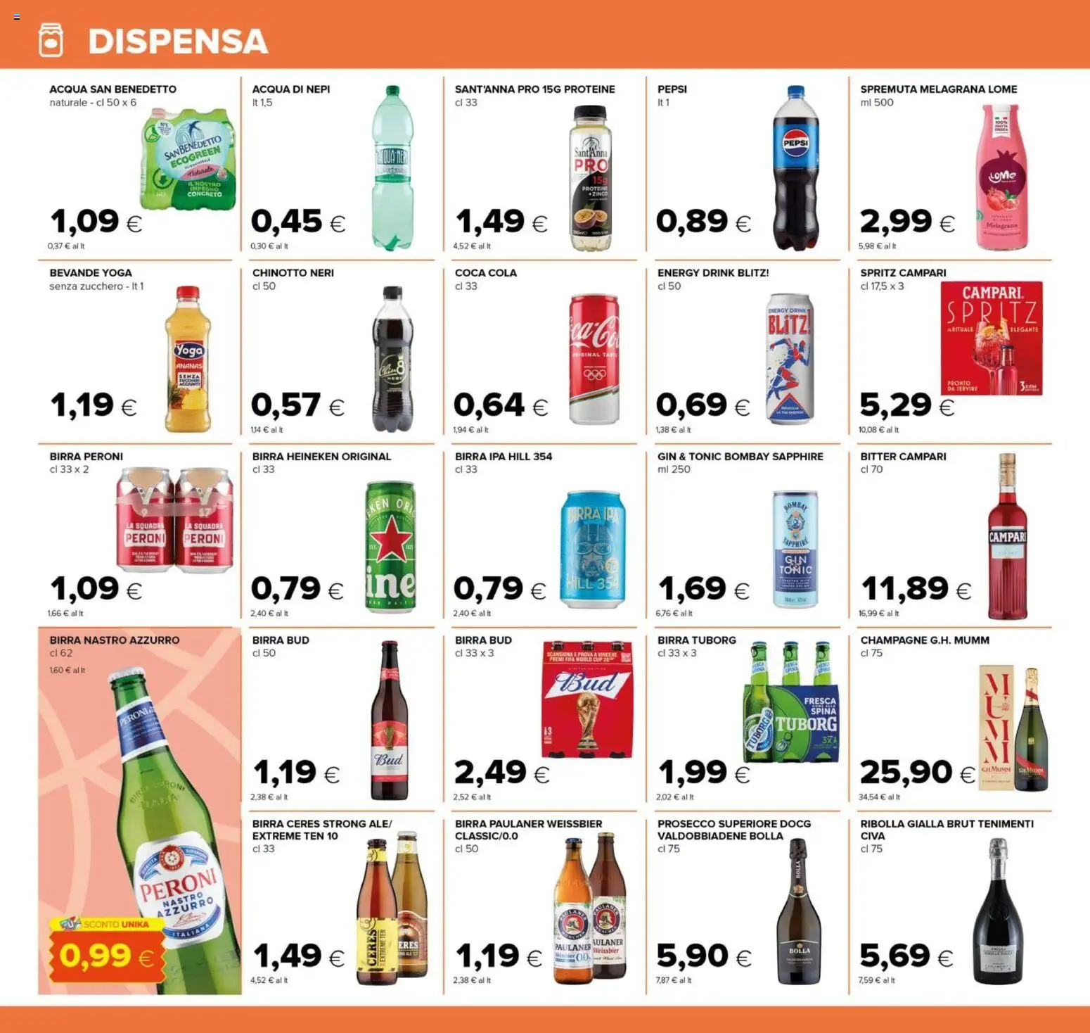 Volantino Oasi del 14/09/2026 | Pagina: 20 | Prodotti: Birra Tuborg, Heineken, Birra Peroni, Coca Cola