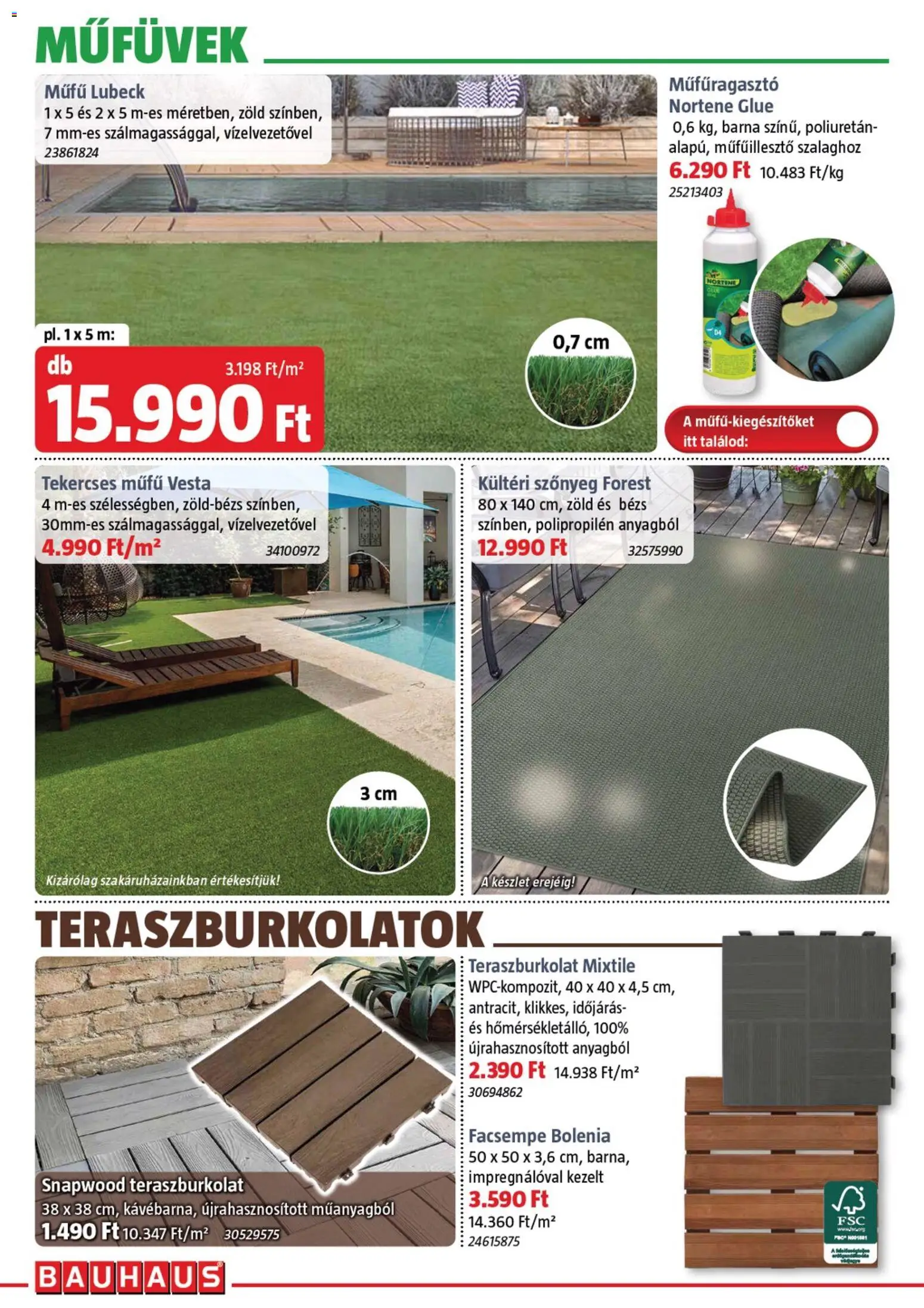 Bauhaus akciós ujság - amely érvényes a következő dátumtól: 04.06.2026 | Oldal: 14 | Termékek: Szőnyeg, Műfű