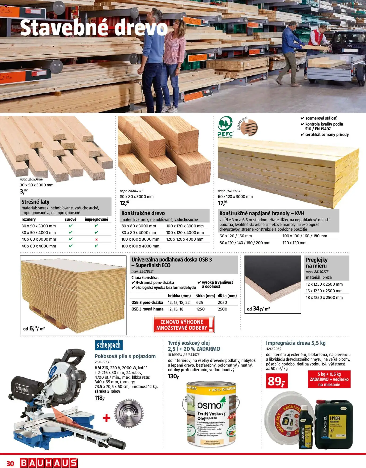 Nové Bauhaus akcie – leták je platný od 04.05.2026 | Strana: 30 | Produkty: Nábytok, Píla
