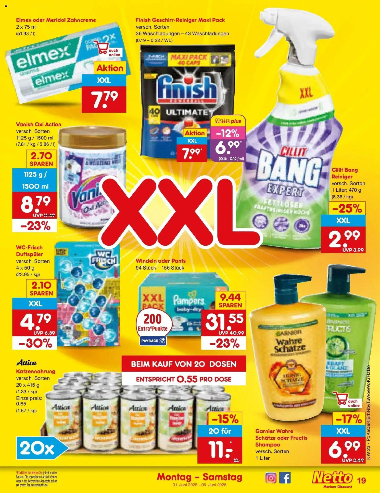 Netto Marken-Discount Prospekt Stadtlohn – gültig ab 01.06.2026 | Seite: 21 | Produkte: Pampers, Finish, Shampoo