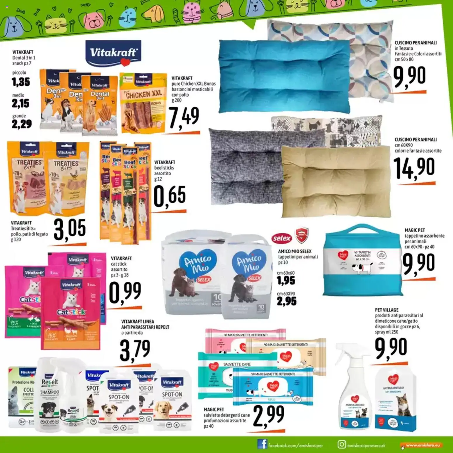 Volantino Emisfero del 14.05.2026 | Pagina: 23 | Prodotti: Shampoo, Paté, Pollo, Cuscino
