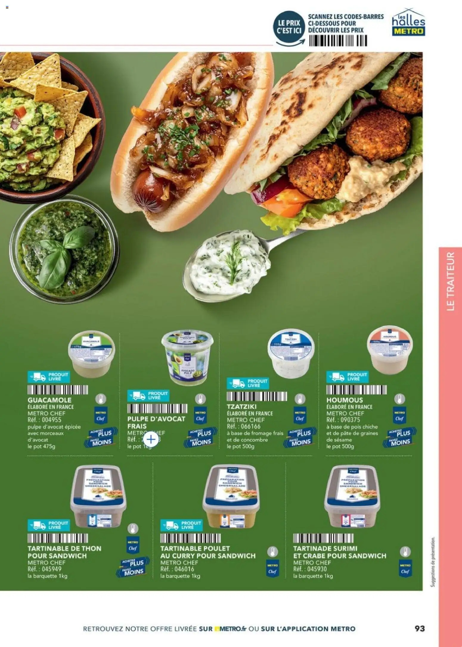 {H1} | Page: 93 | Produits: Curry, Thon, Crabe, Fromage frais