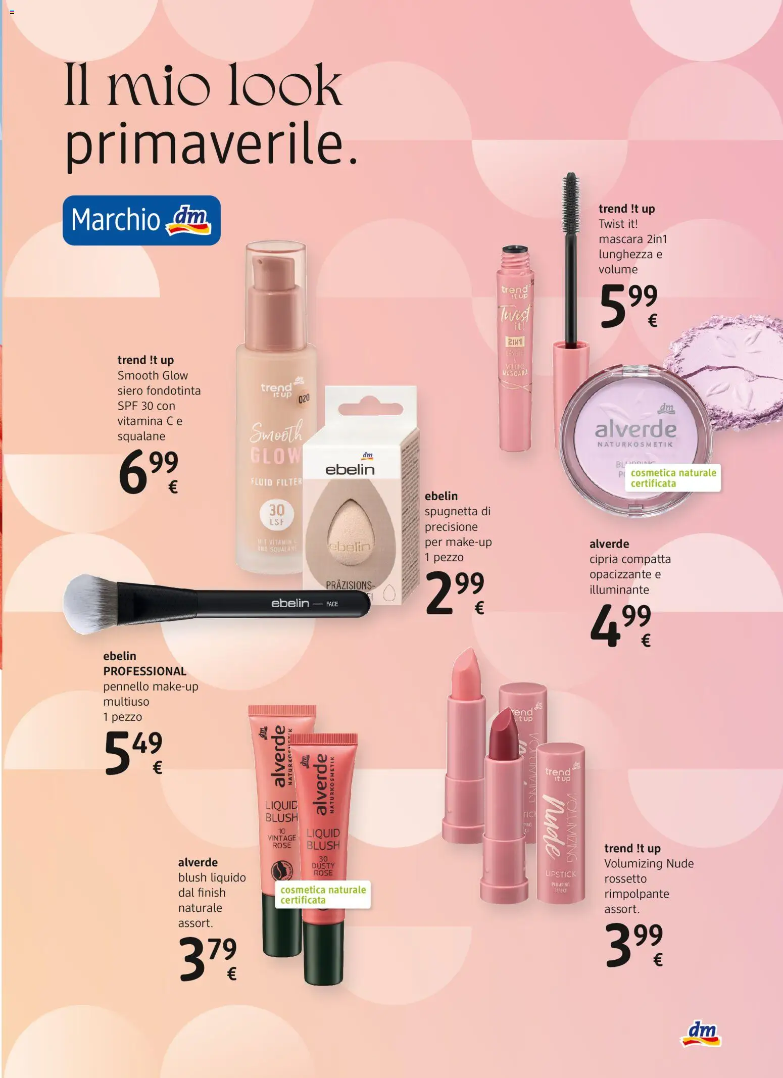 Volantino dm drogerie markt del 16.04.2026 | Pagina: 3 | Prodotti: Illuminante, Mascara, Rossetto, Fondotinta
