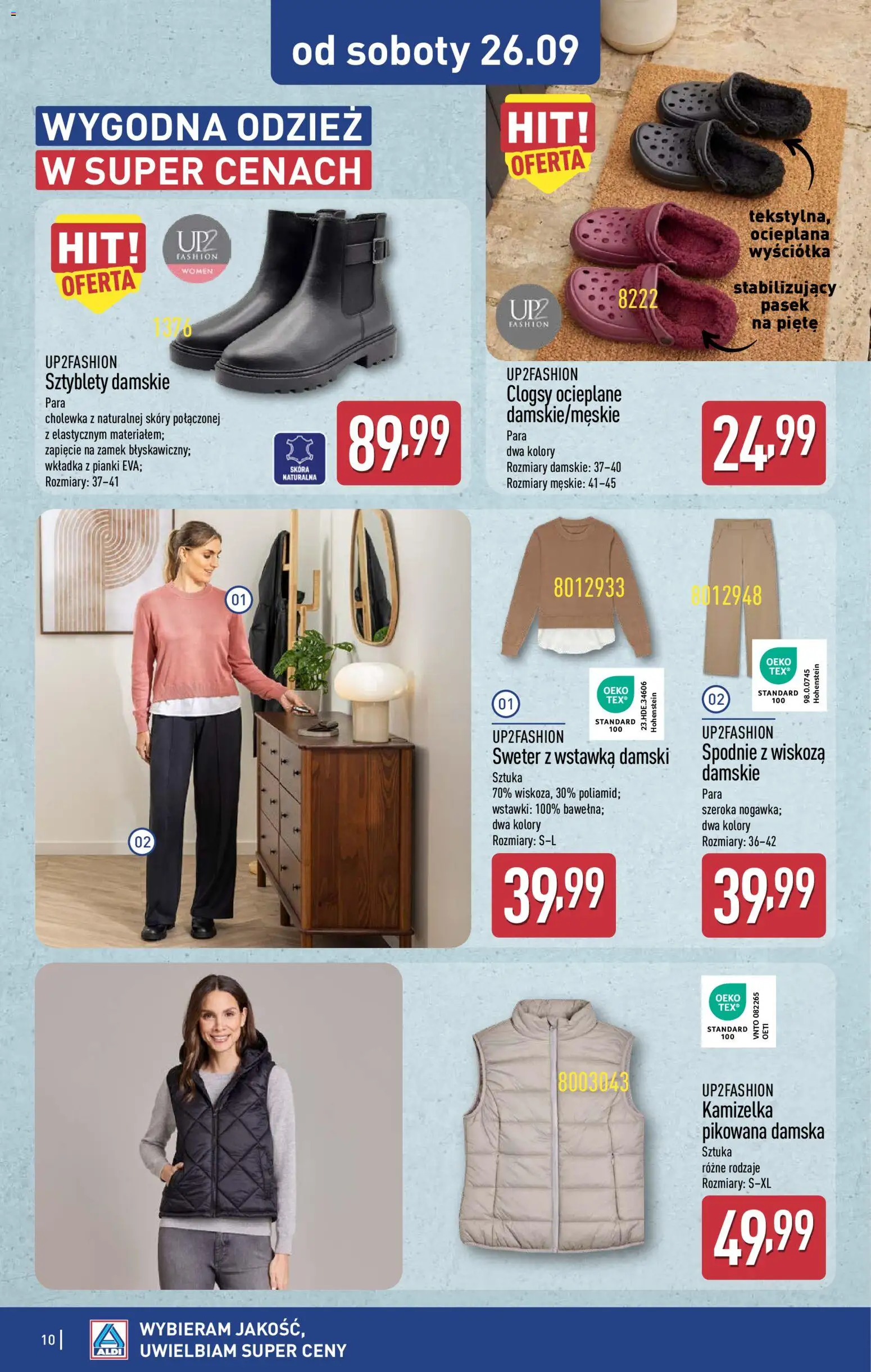 Aldi gazetka - Hity od Środy i od Soboty od 23.09.2026 | Strona: 10 | Produkty: Sztyblety, Kamizelka, Pasek, Pianki
