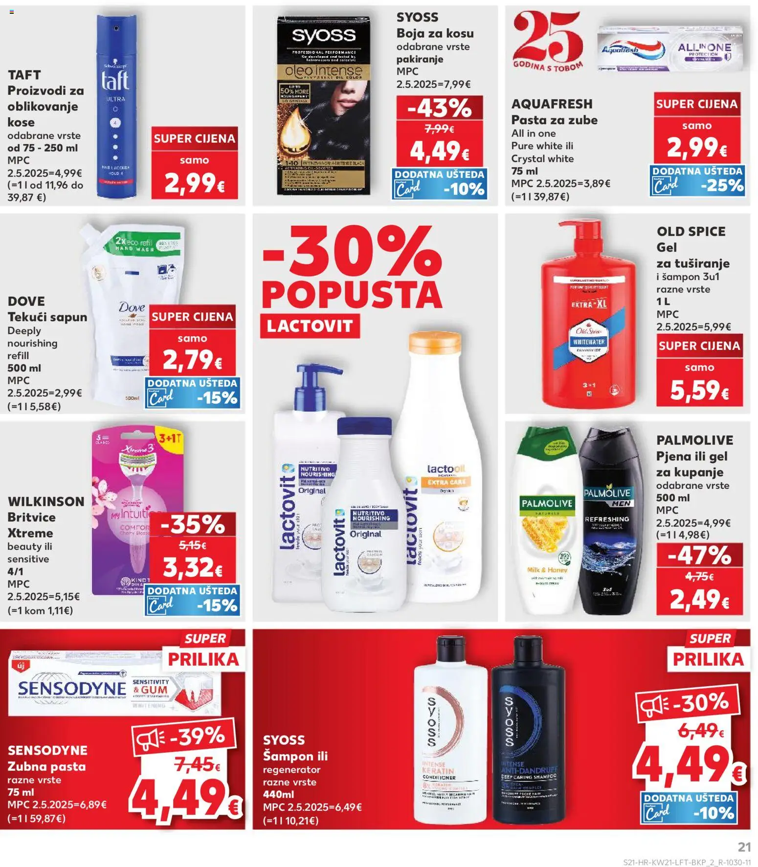 Kaufland katalog | vrijedi od 20.05.2026 | Stranica: 21 | Proizvodi: Regenerator, Boja za kosu, Sapun, Pasta za zube