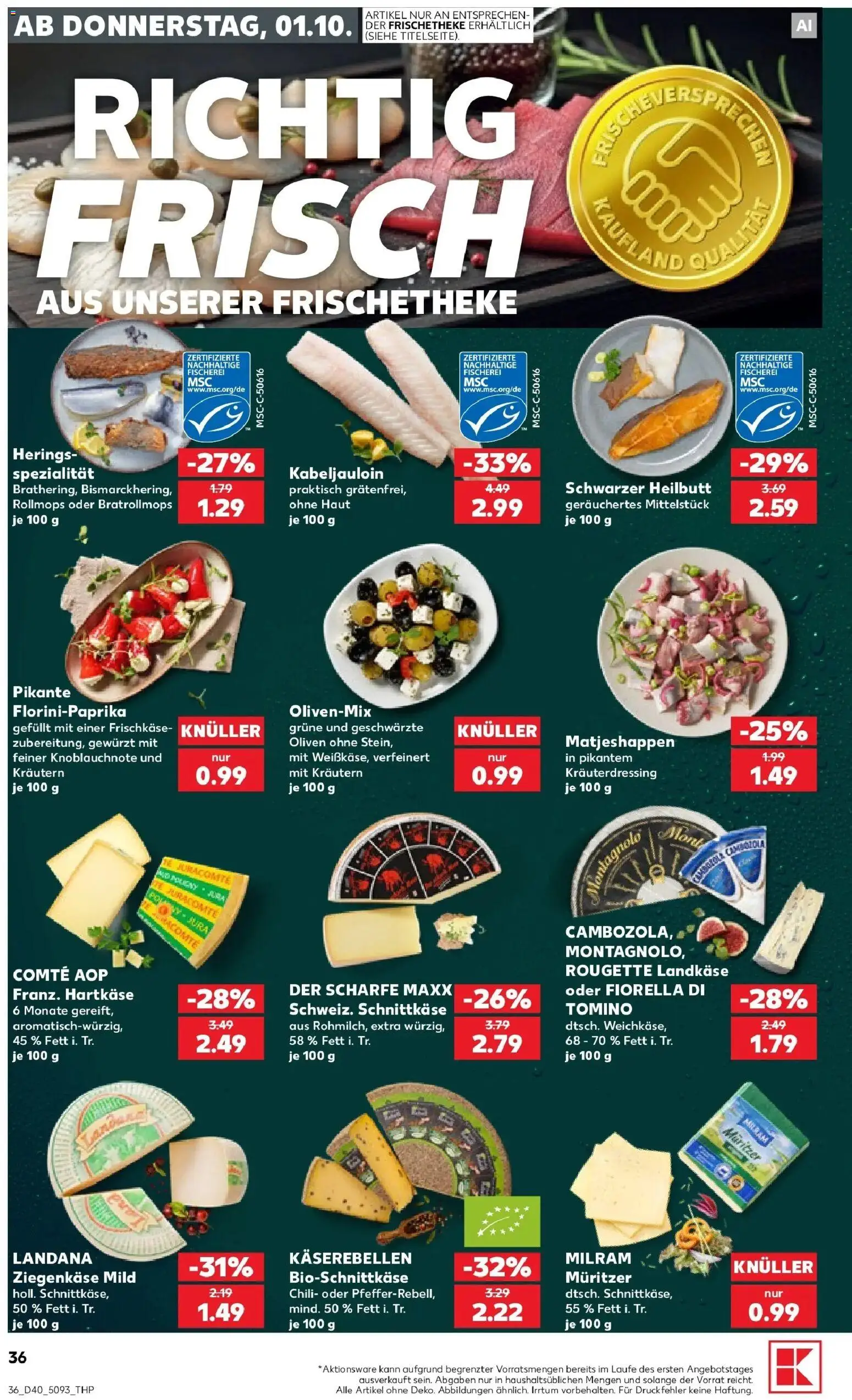Prospekt Kaufland ab 28.09.2026 » Angebote Online zum Blättern | Seite: 46 | Produkte: Jura, Ziegenkäse, Chili, Frischkase