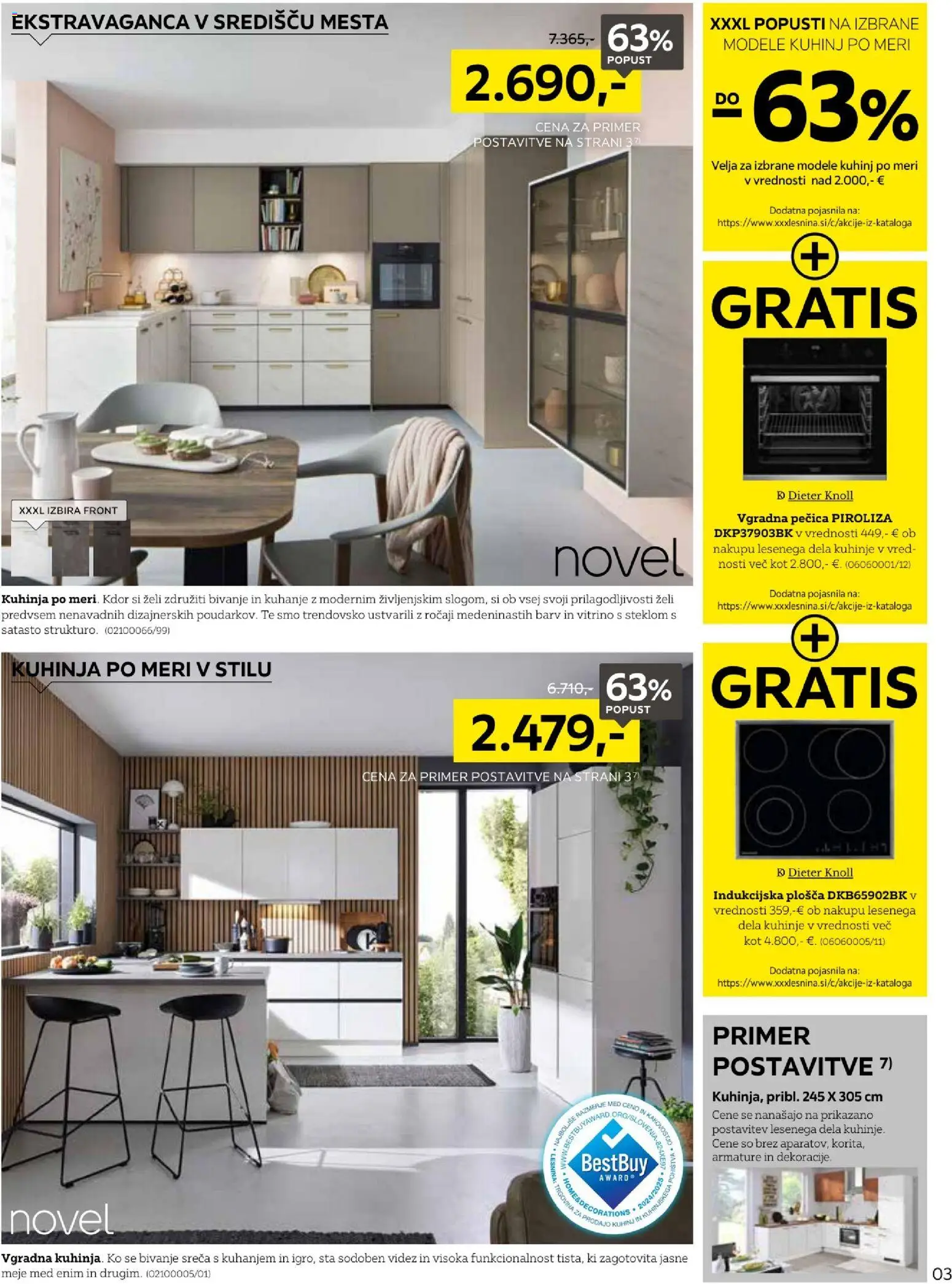Novi XXXL Lesnina katalog ponudbe – veljaven od 20.07.2026 | Stran: 3 | Izdelki: Pecica, Kuhinja, Vgradna pečica, Indukcijska plošča