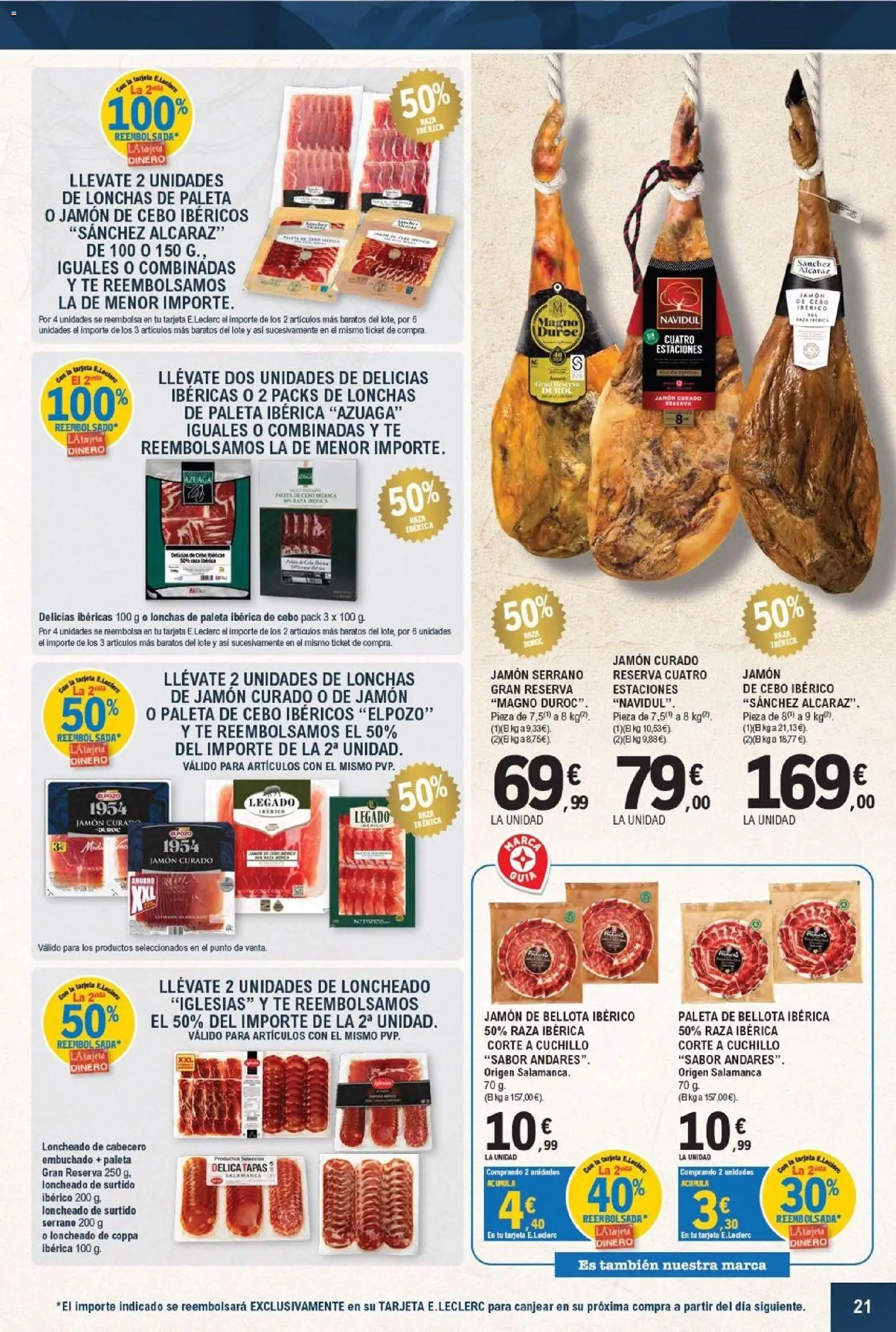 E.Leclerc - Miranda de Ebro │ válido desde el 16/09/2026 | Página: 21 | Productos: Jamón serrano, Jamón curado, Té, Loncheado