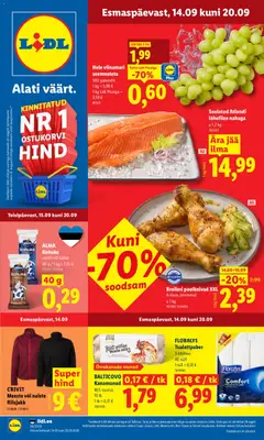 Lidl kliendilehe eelvaade alates 14.09.2026