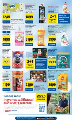 Tesco aktuális akciós újság - amely érvényes a következő dátumtól: 29.04.2026 | Oldal: 7 | Termékek: Ariel, Macskaeledel, Kutyaeledel, Öblítő