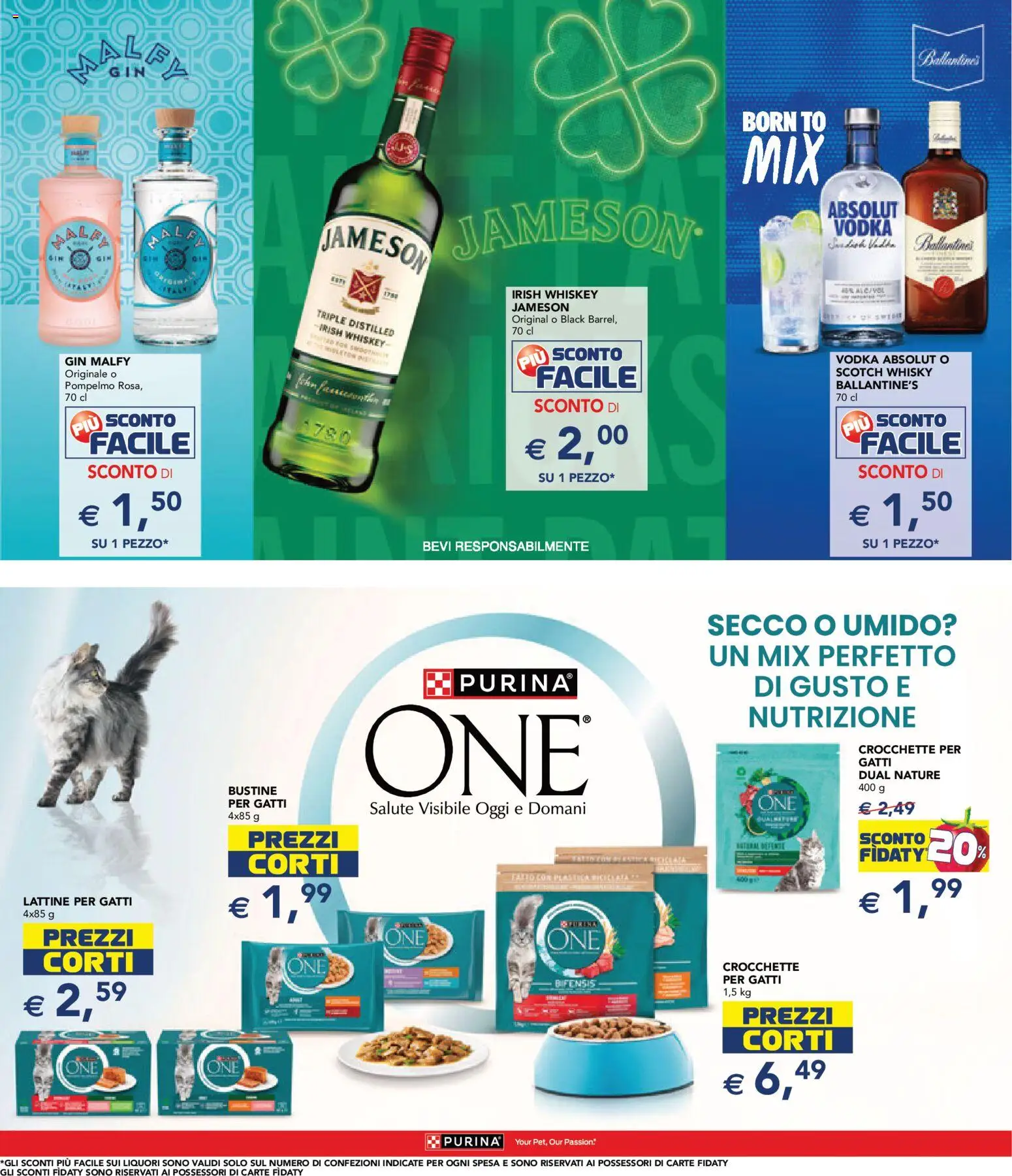 Volantino Esselunga S del 12.03.2026 | Pagina: 24 | Prodotti: Gin, Vodka, Whisky, Crocchette