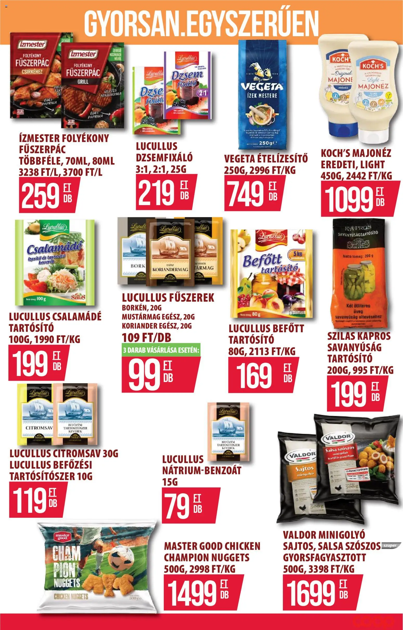 COOP Szolnok akciós ujság - amely érvényes a következő dátumtól: 07.05.2026 | Oldal: 9 | Termékek: Vegeta, Fűszerek, Koriander, Majonéz