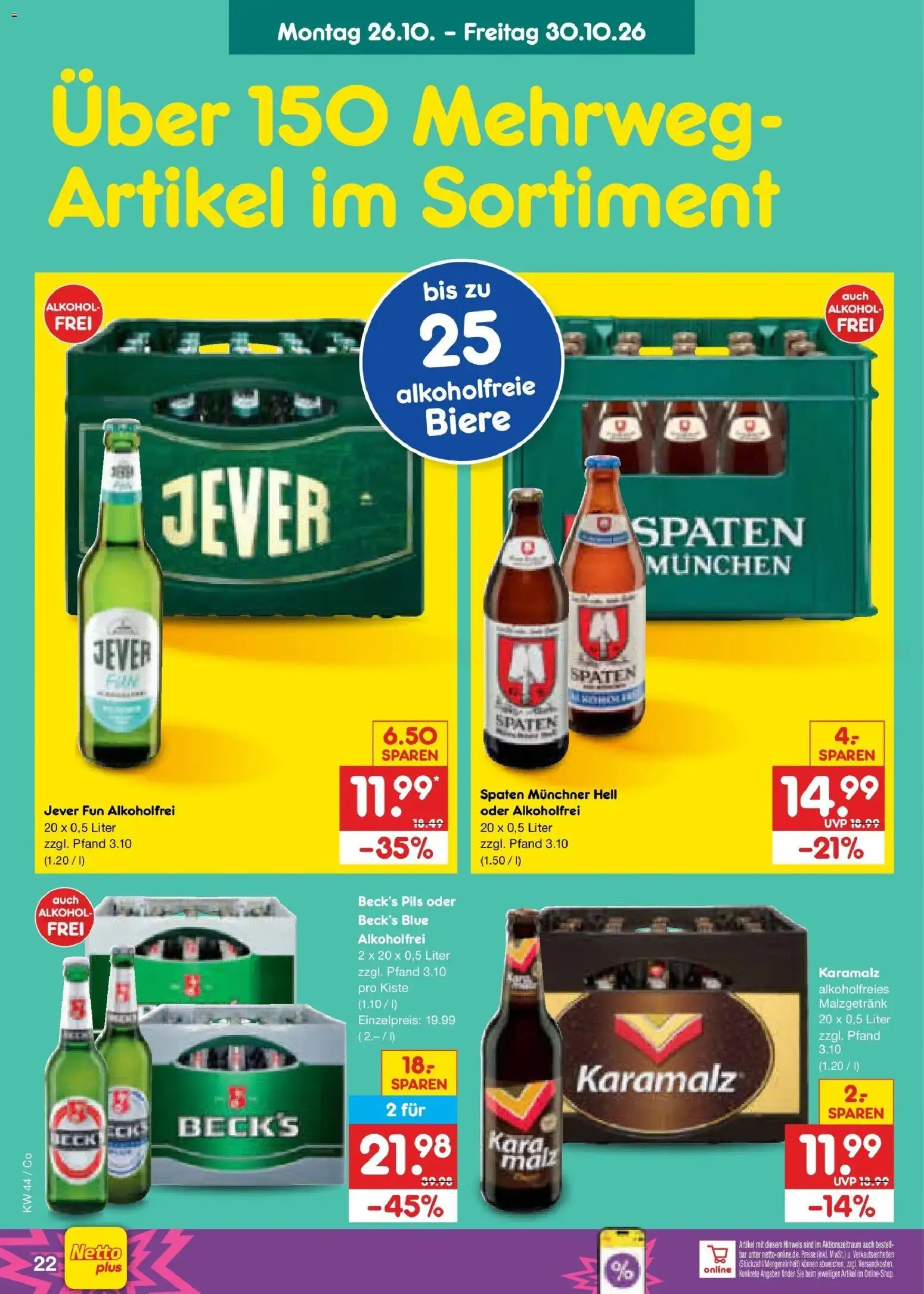 Netto Marken-Discount Prospekt Leipzig – gültig ab 26.10.2026 | Seite: 36 | Produkte: Pils, Alkohol, Jever