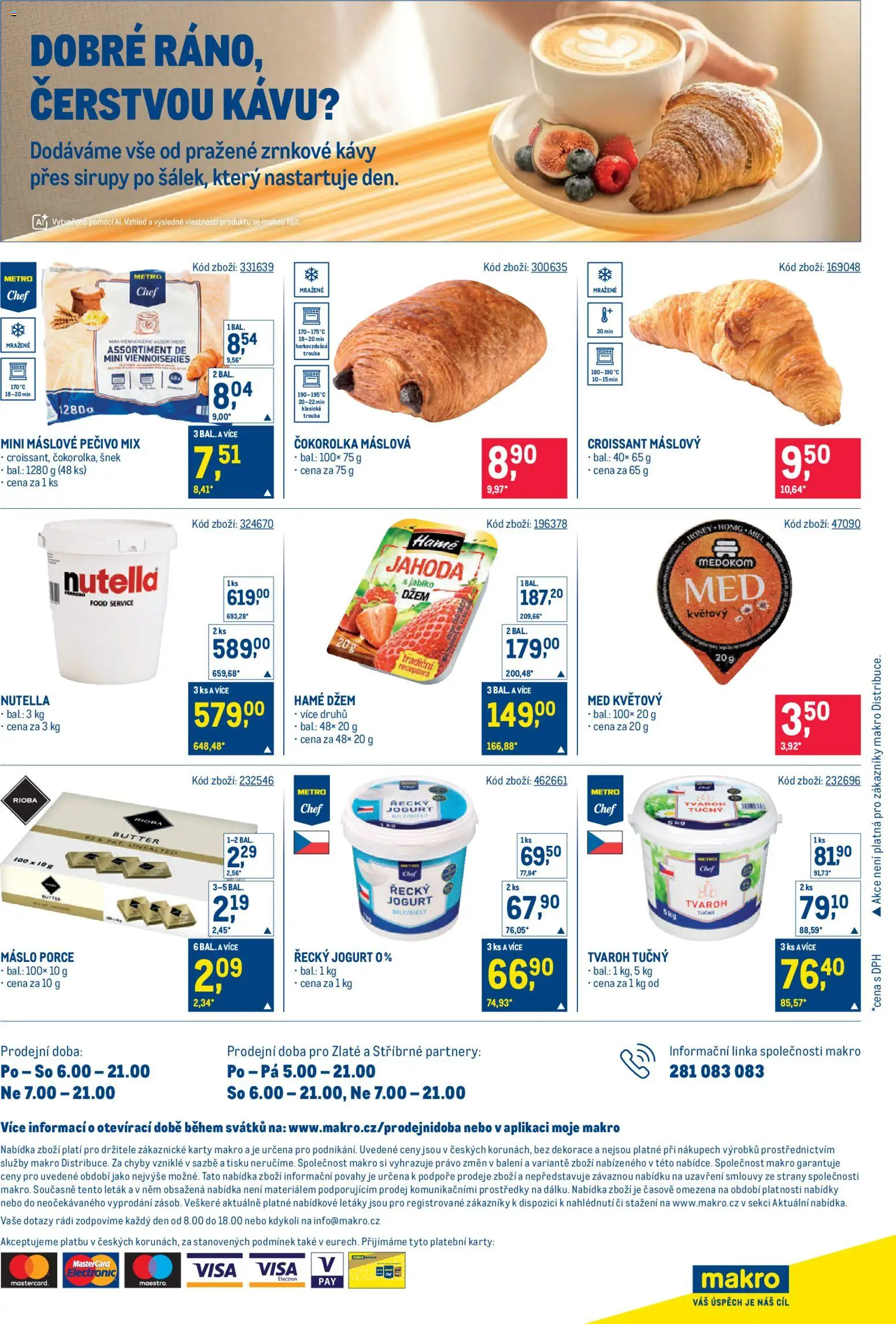 Makro leták - Gastronomie od 07.10.2026 | Strana: 24 | Produkty: Jogurt, Tvaroh, Pečivo, Karty