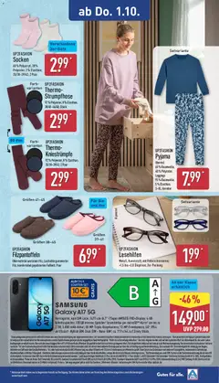 Aldi Prospekt ab 28.09.2026 gültig | Seite: 21 | Produkte: Up2fashion, Wasser, Leggings, Smartphone
