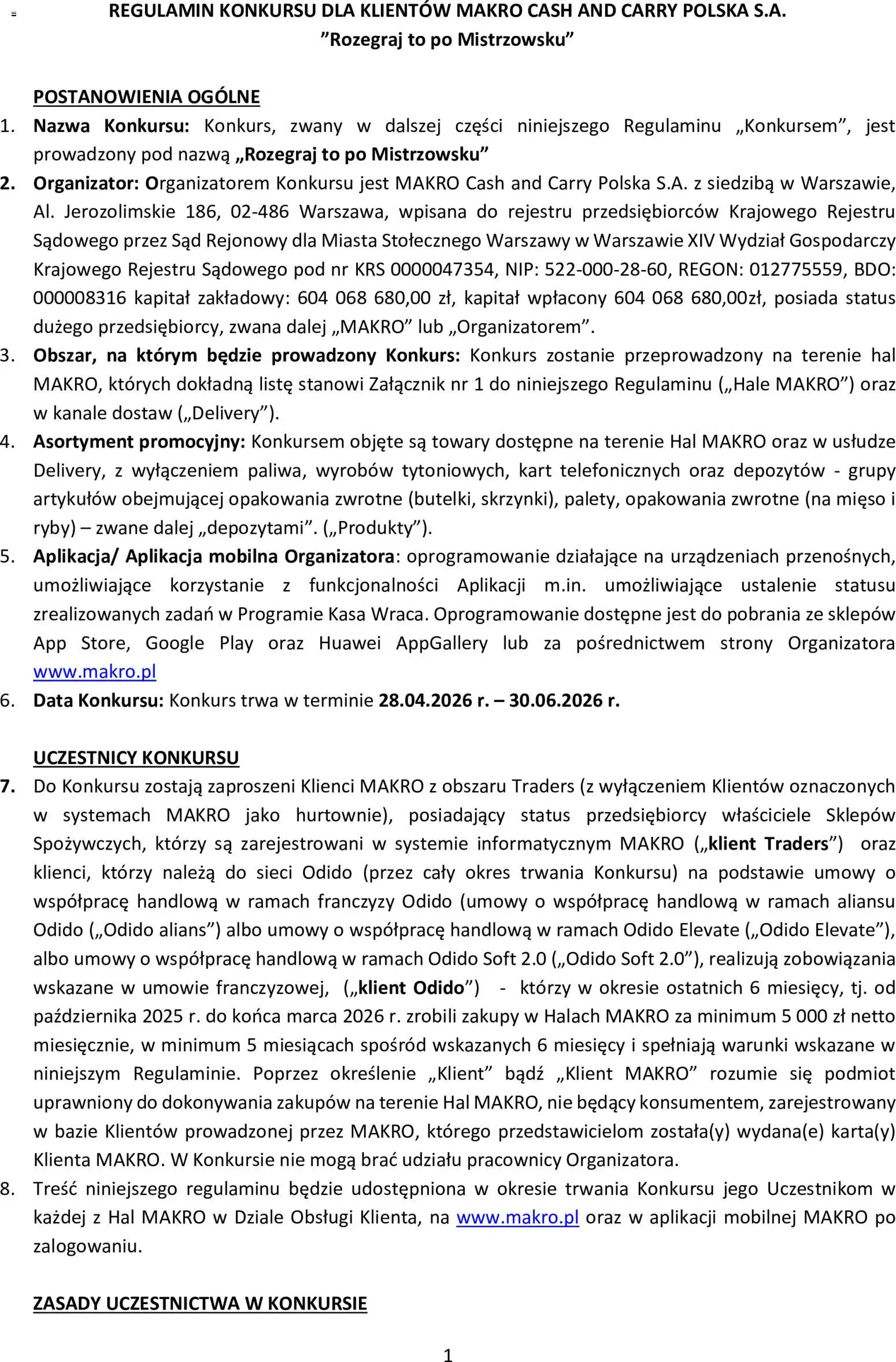 Makro gazetka - Konkursowa Odido od 28.04.2026 | Strona: 5 | Produkty: Mięso, Ryby
