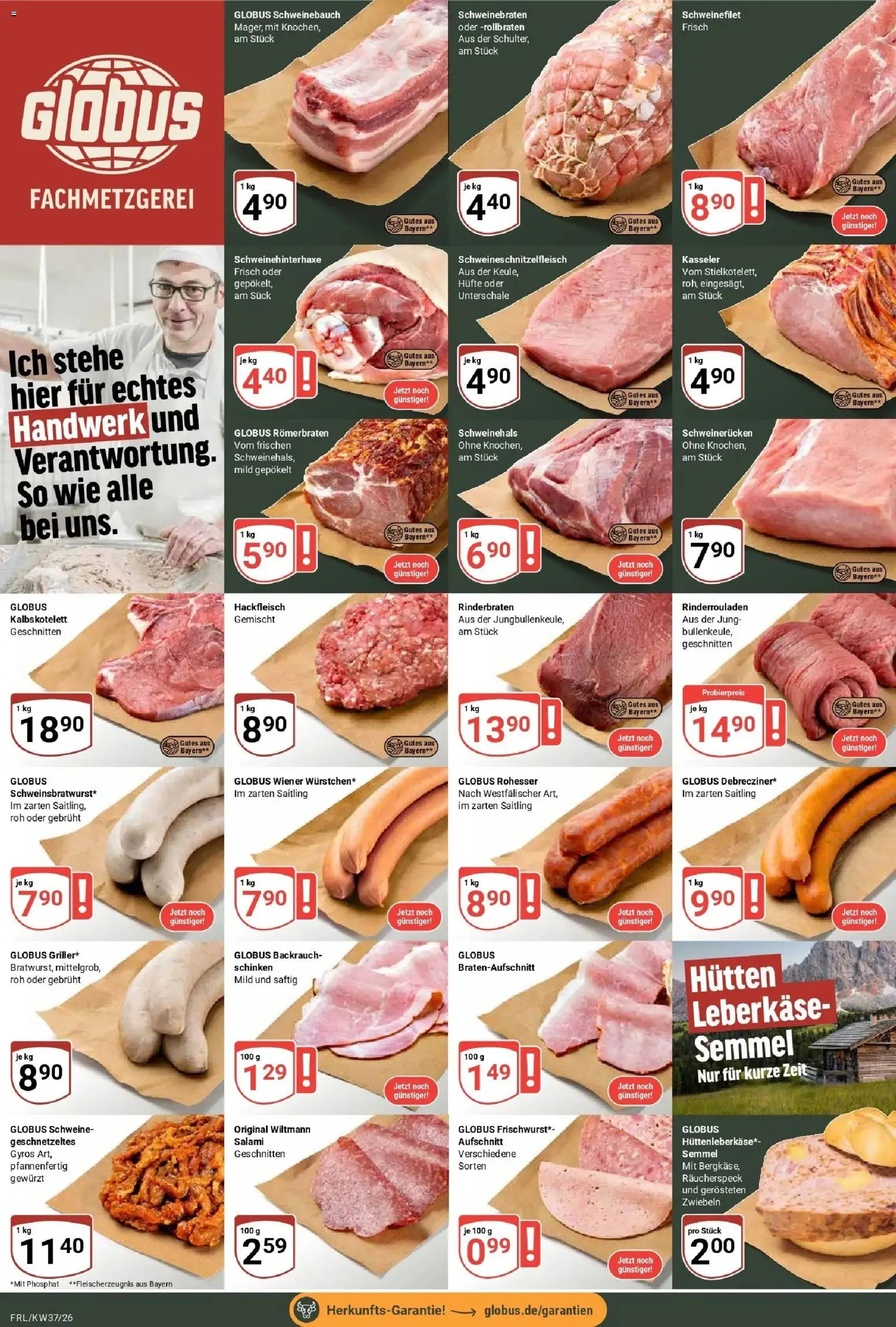 Globus Prospekt Freilassing – gültig ab 07.09.2026 | Seite: 10 | Produkte: Rinderrouladen, Schweinefilet, Gyros, Salami