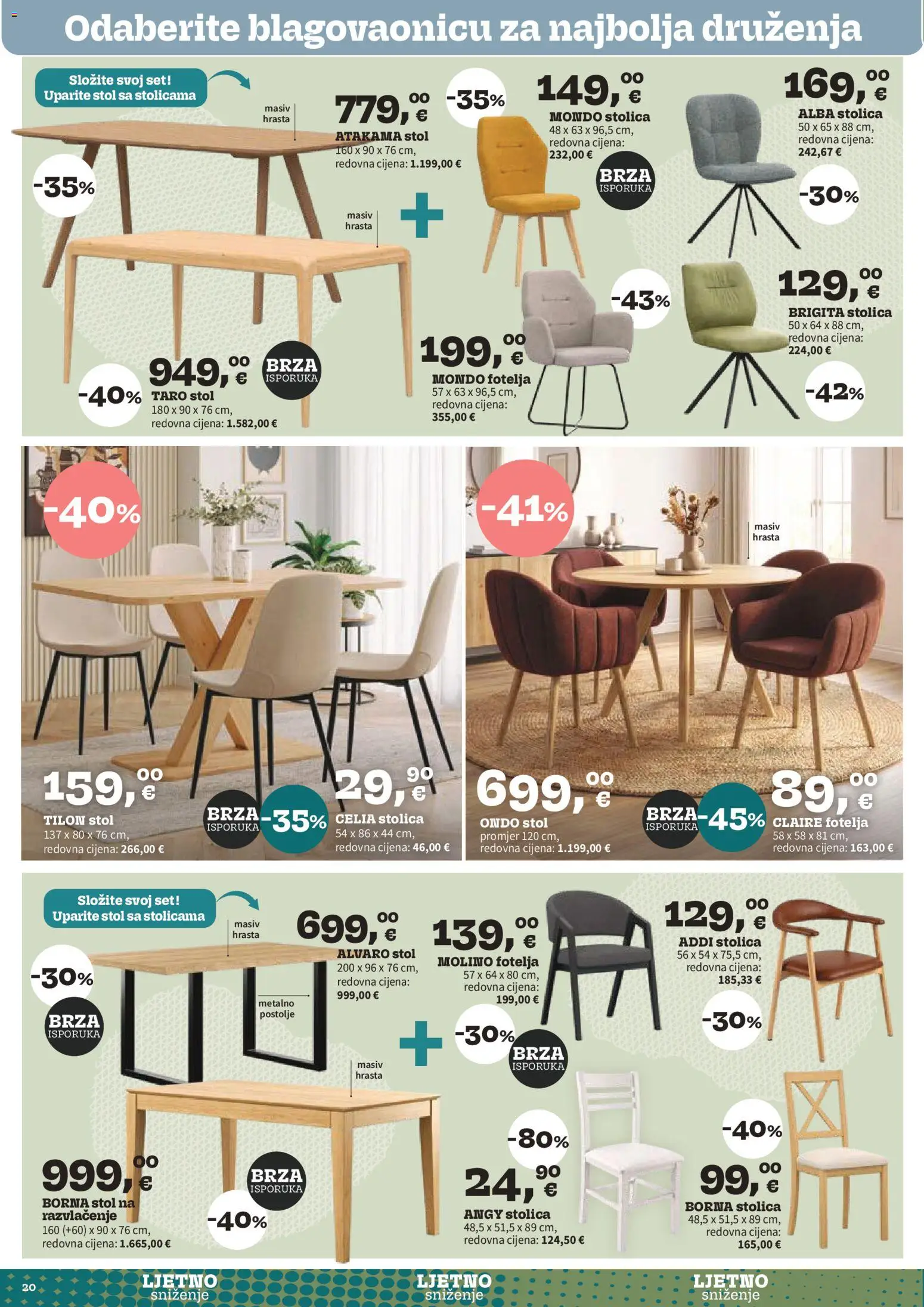 Prima katalog | vrijedi od 01.08.2026 | Stranica: 20 | Proizvodi: Fotelja, Stol, Stolica