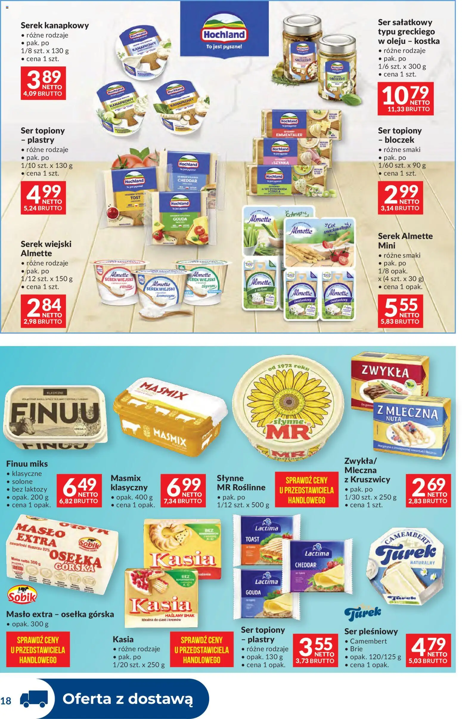 Makro gazetka - Dystrybucja do sklepów od 09.06.2026 | Strona: 18 | Produkty: Serek kanapkowy, Ser pleśniowy, Osełka, Serek wiejski
