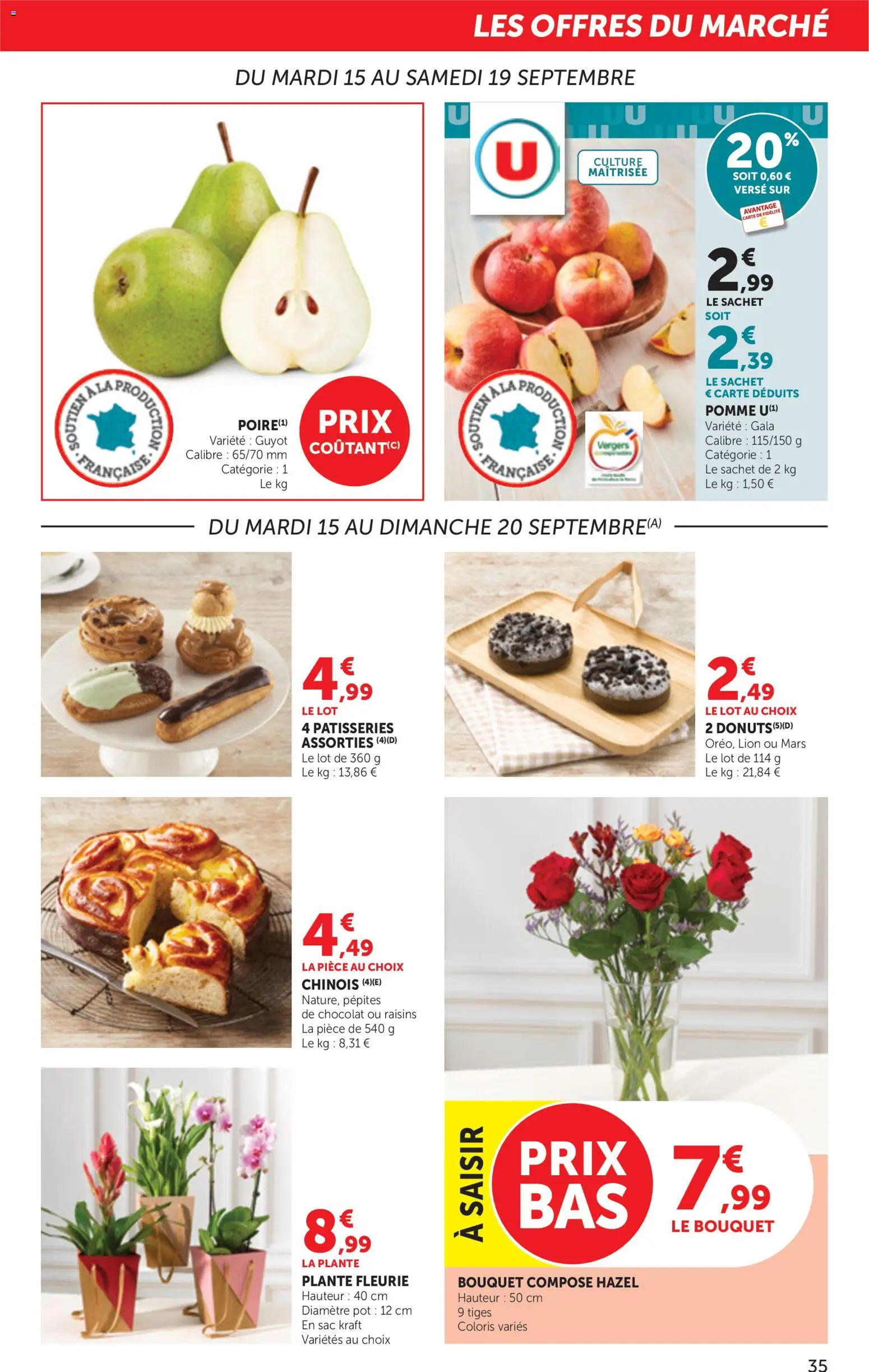 {H1} | Page: 35 | Produits: Sac, Pomme, Pépites de chocolat, Chocolat