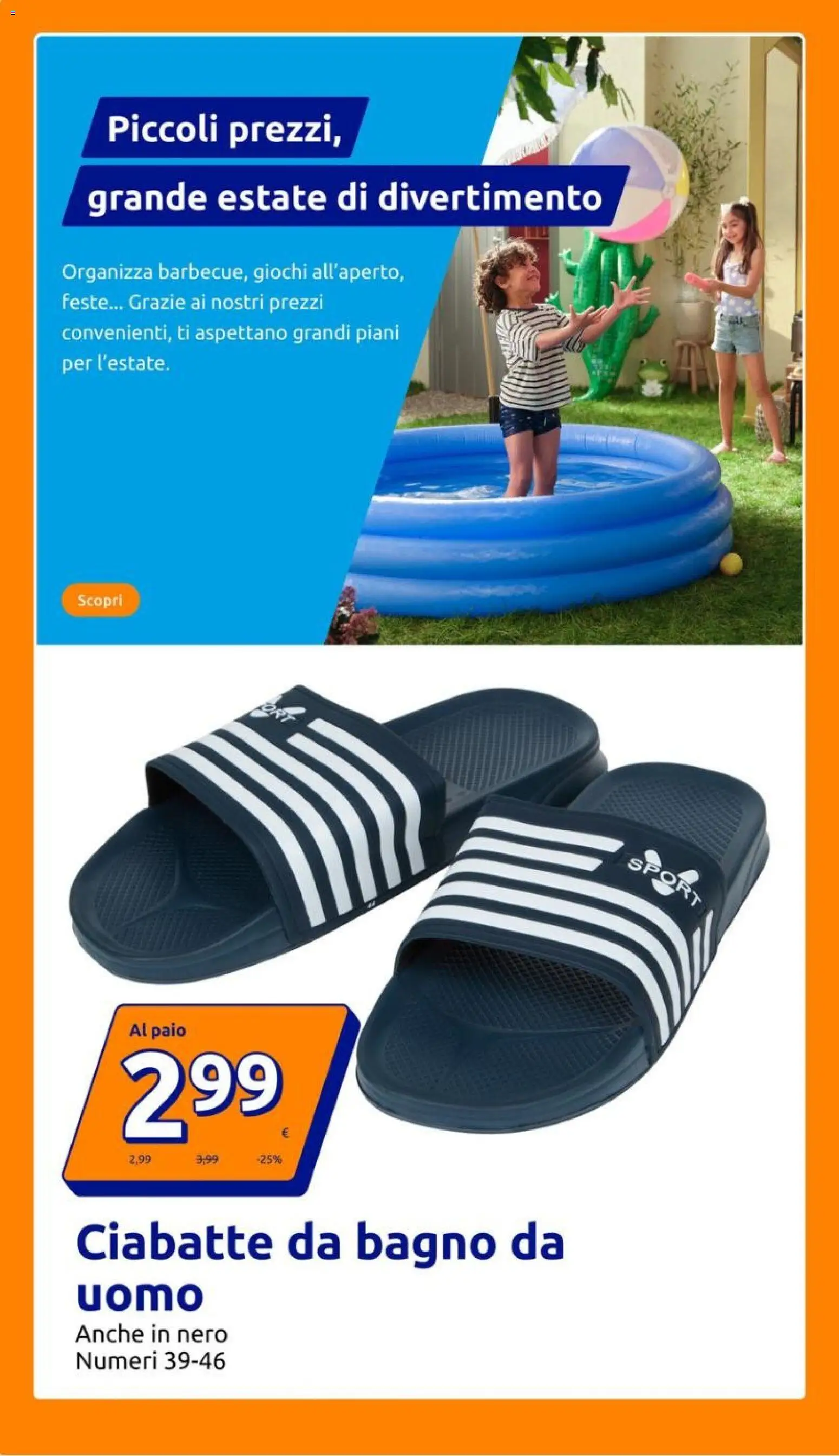 Volantino Action del 22/07/2026 | Pagina: 34 | Prodotti: Ciabatte, Bagno