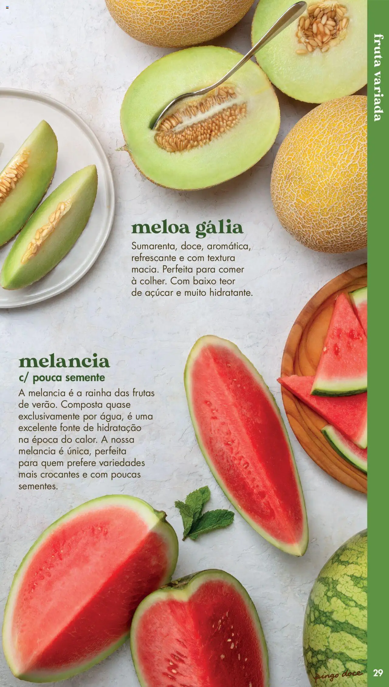 Pingo Doce - Catálogo Fruta e Legumes │ válido de 20/05/2025 | Página: 29 | Produtos: Frutas, Açúcar, Melancia