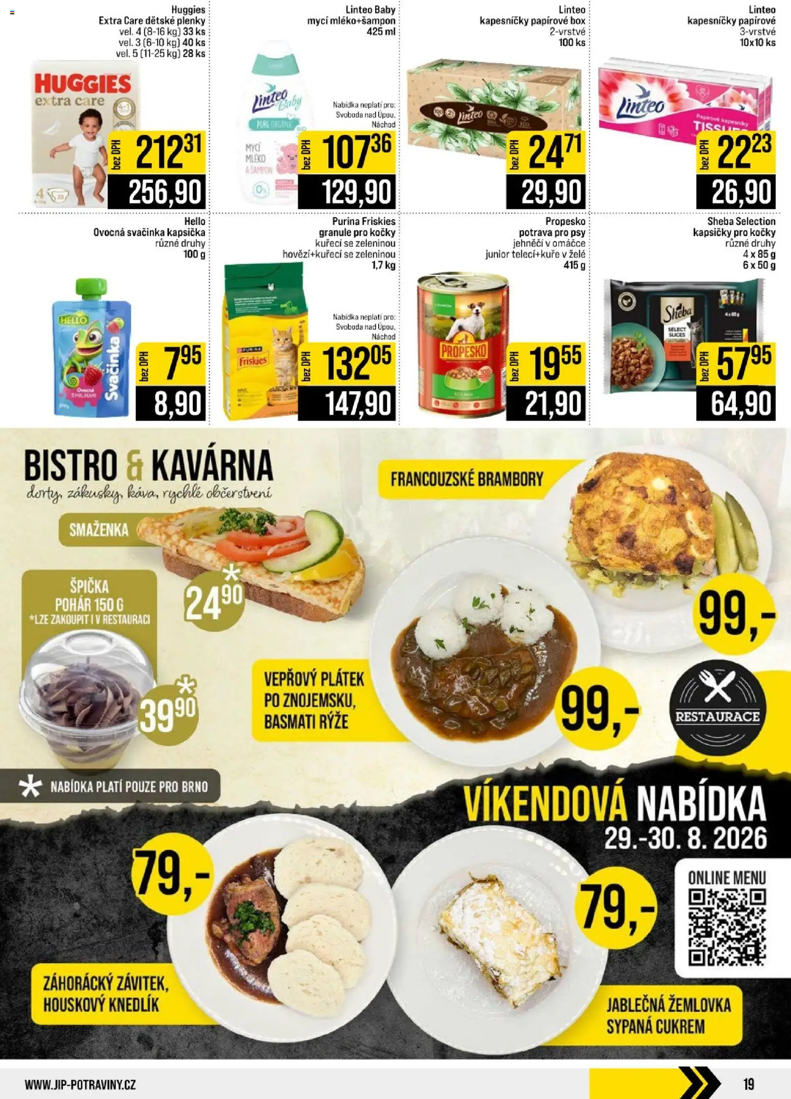 Jip leták - Cash & Carry od 26.08.2026 | Strana: 19 | Produkty: Knedlík, Box, Granule, Kapsičky pro kočky