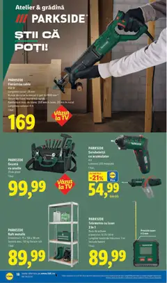 Ofertele Lidl valabile de la 22.06.2026 | Pagină: 18 | Produse: Geantă, Telemetru, Raft, Babak