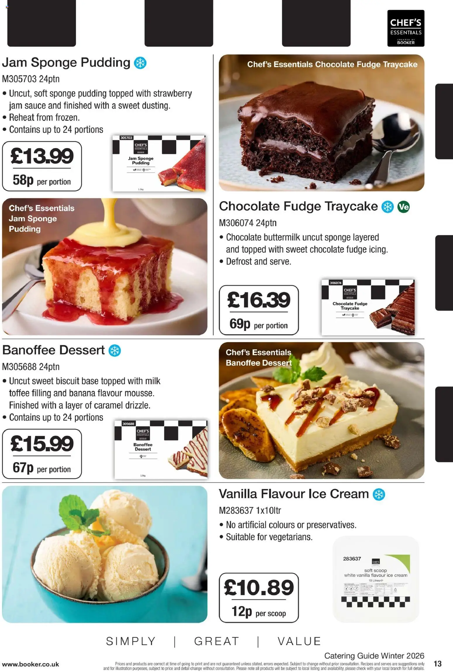 {H1} | Page: 13 | Products: Milk, Ice cream, Dessert, Vanilla