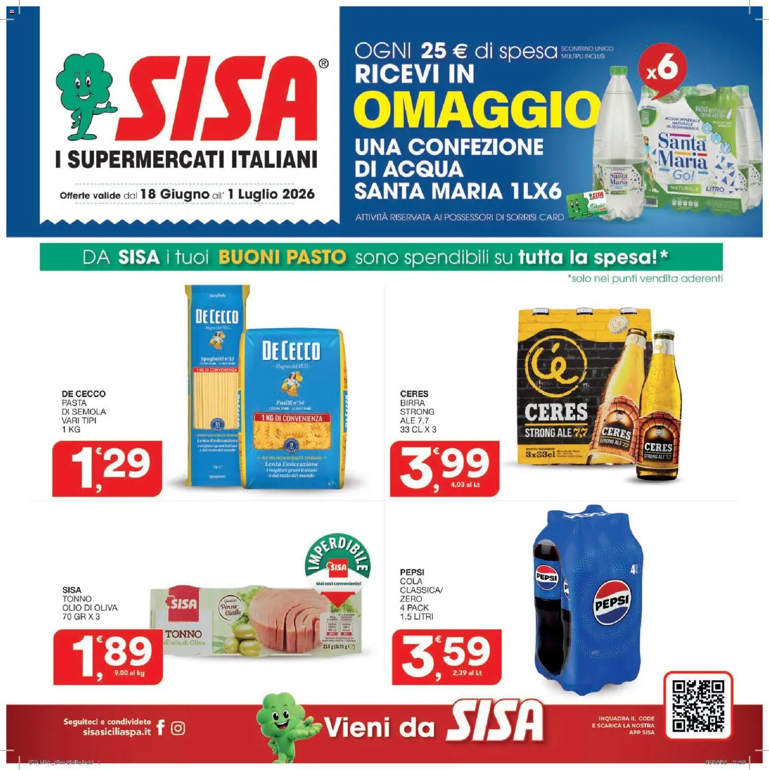 Volantino SISA del 18.06.2026 | Pagina: 1