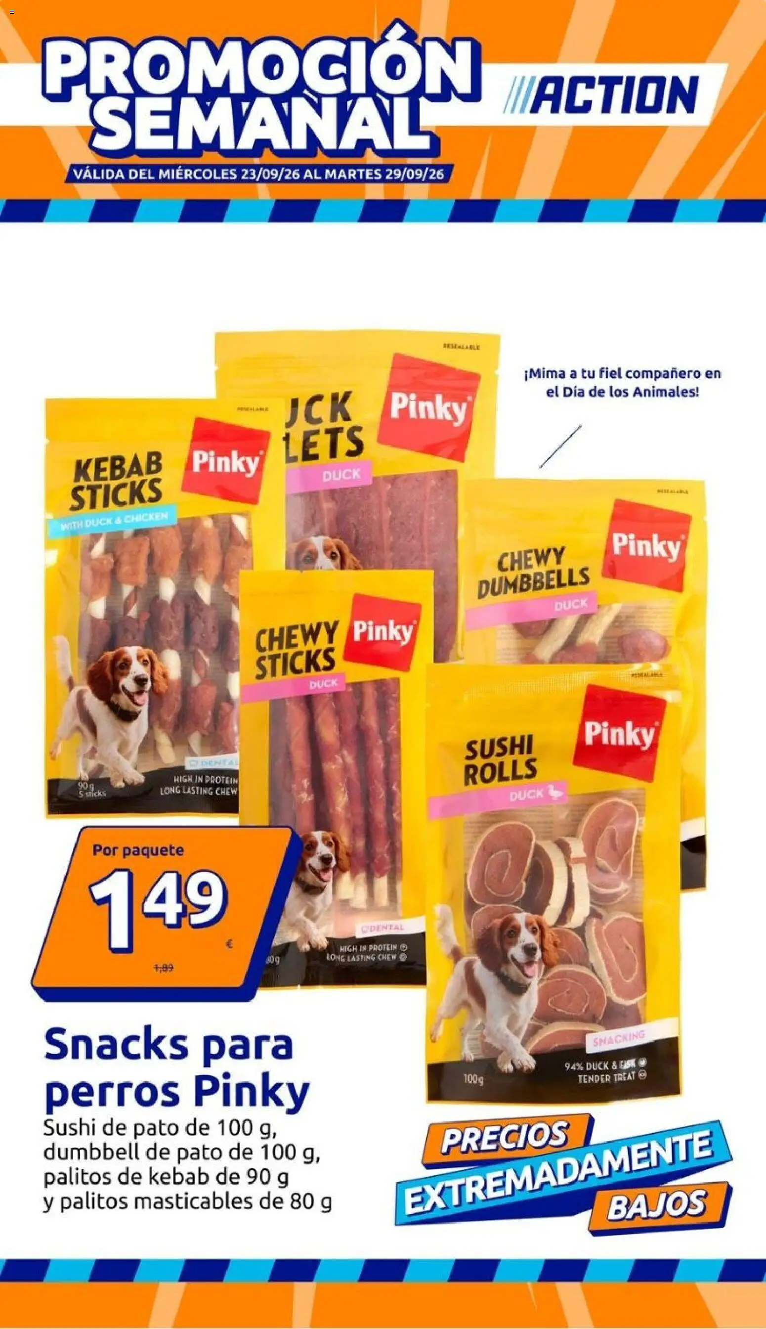 Action folleto │ válido desde el 23/09/2026 | Página: 1 | Productos: Snacks, Sushi, Pato
