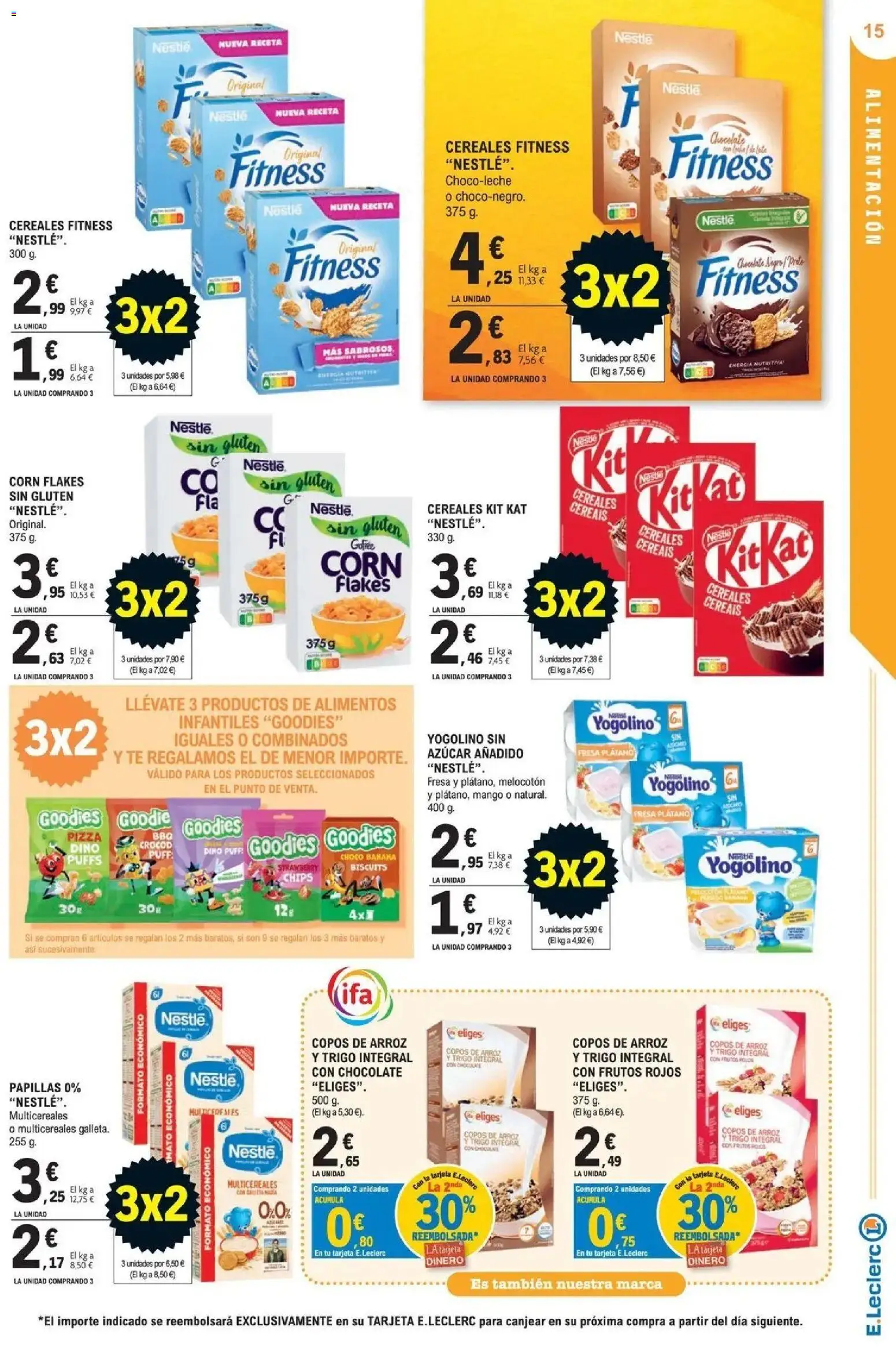 E.Leclerc Megames 3X2 21/10/2026 - 01/11/2026 | Página: 15 | Productos: Pizza, Frutos rojos, Cereales Fitness, Mango