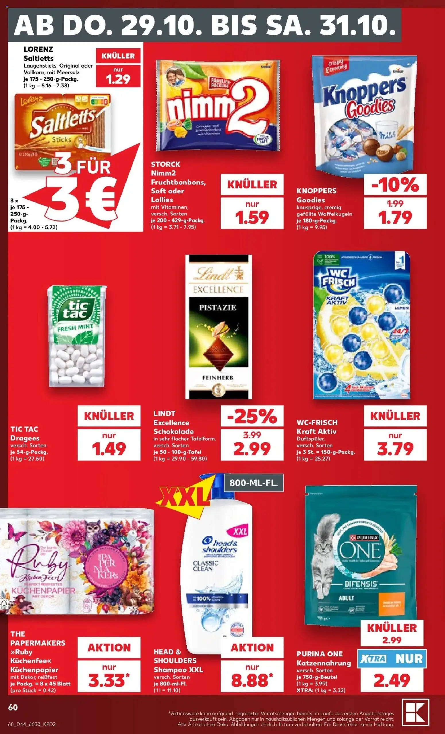 Prospekt Kaufland ab 26.10.2026 » Angebote Online zum Blättern | Seite: 64 | Produkte: Milch, Schokolade, Shampoo, Lindt