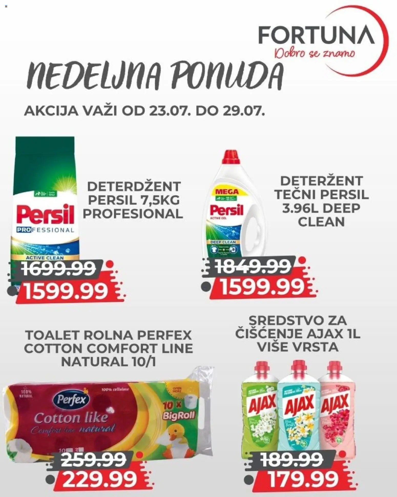 Fortuna Market katalog - važi od 23.07.2026 | Strana: 11 | Proizvode: Deterdžent, Ajax, Persil