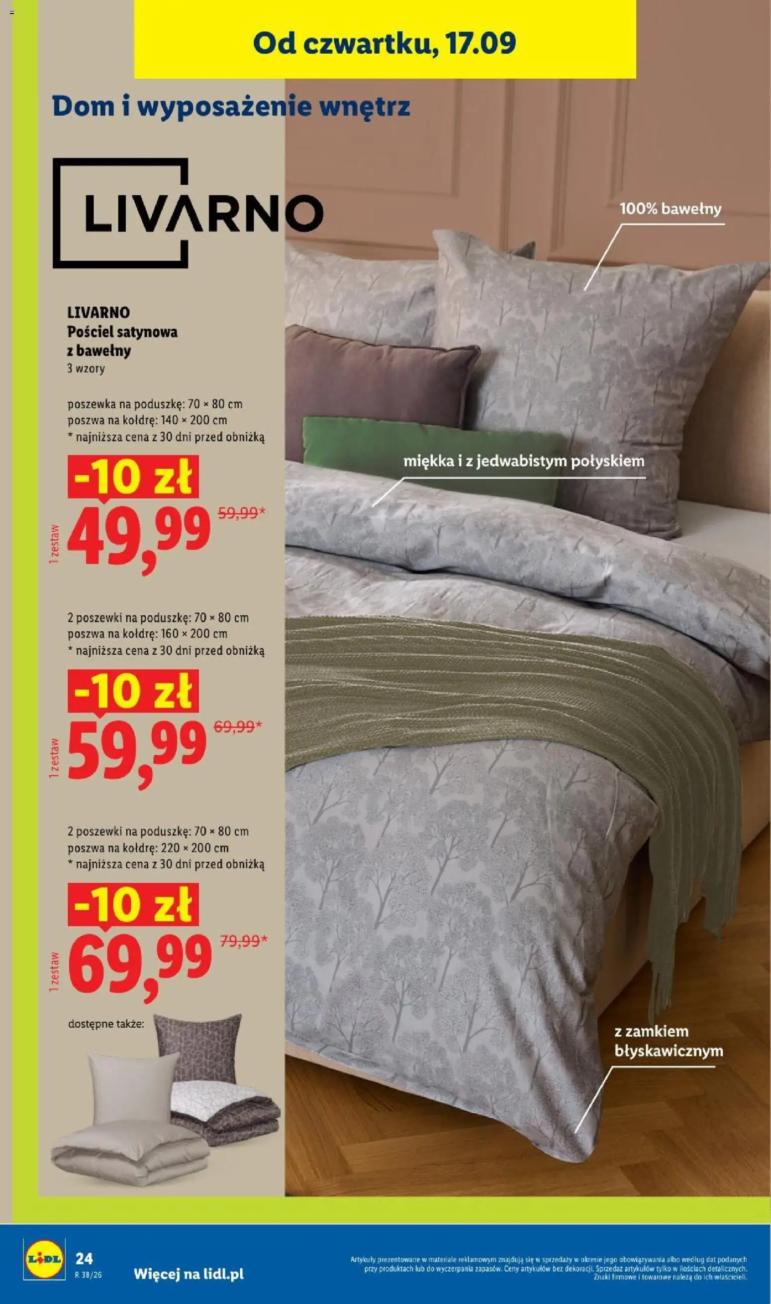 Lidl Katalog od 14.09.2026 | Strona: 28 | Produkty: Pościel, Pościel satynowa