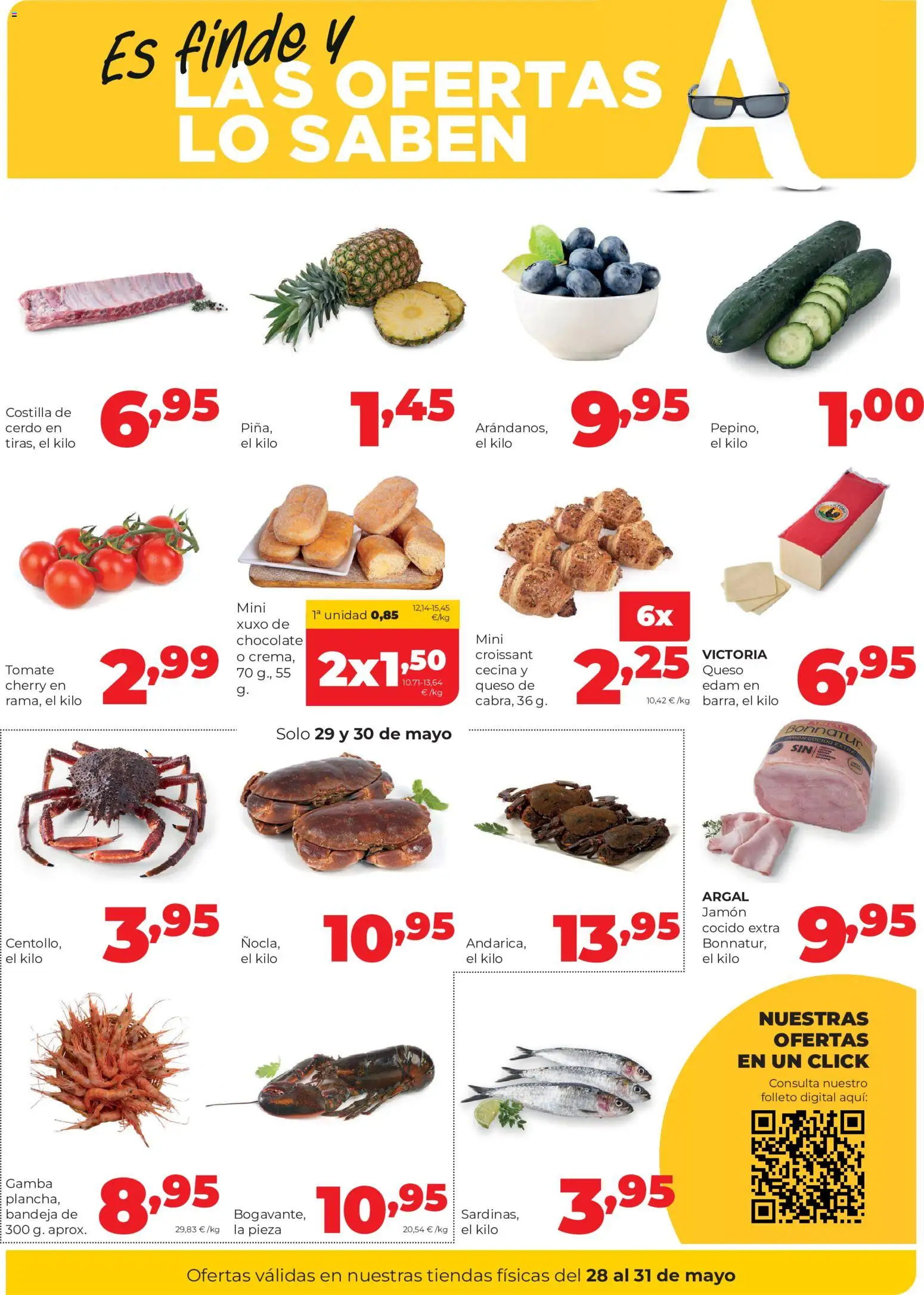 Alimerka Fin de semana │ válido desde el 28.05.2026 | Página: 2 | Productos: Chocolate, Jamón, Bandeja, Gamba