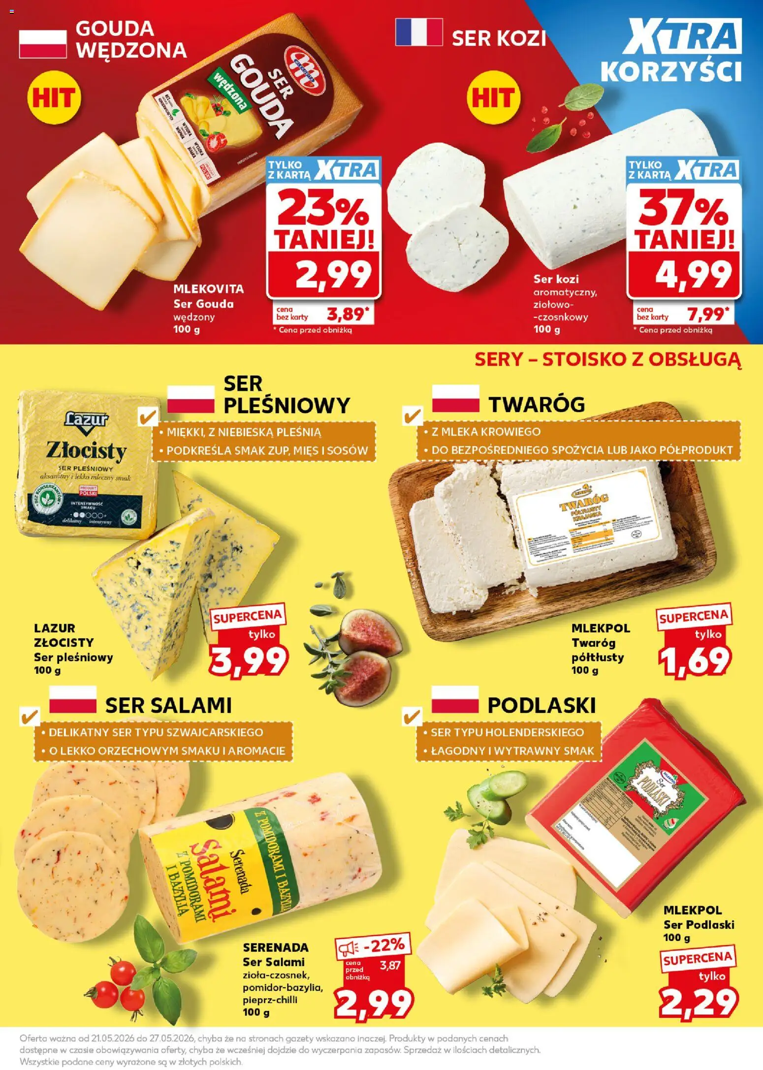 Kaufland Polsko leták - Mocny start od 25.05.2026 | Strana: 23 | Produkty: Gouda, Karty